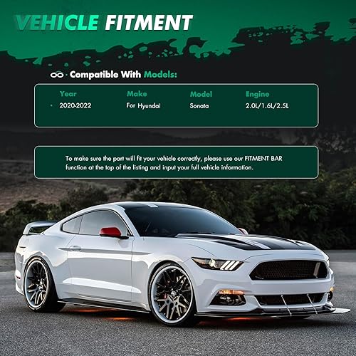 Vista 99 de SCITOO Alerón de labio delantero para Hyundai Elantra 2017-2018 para parachoques delantero negro brillante