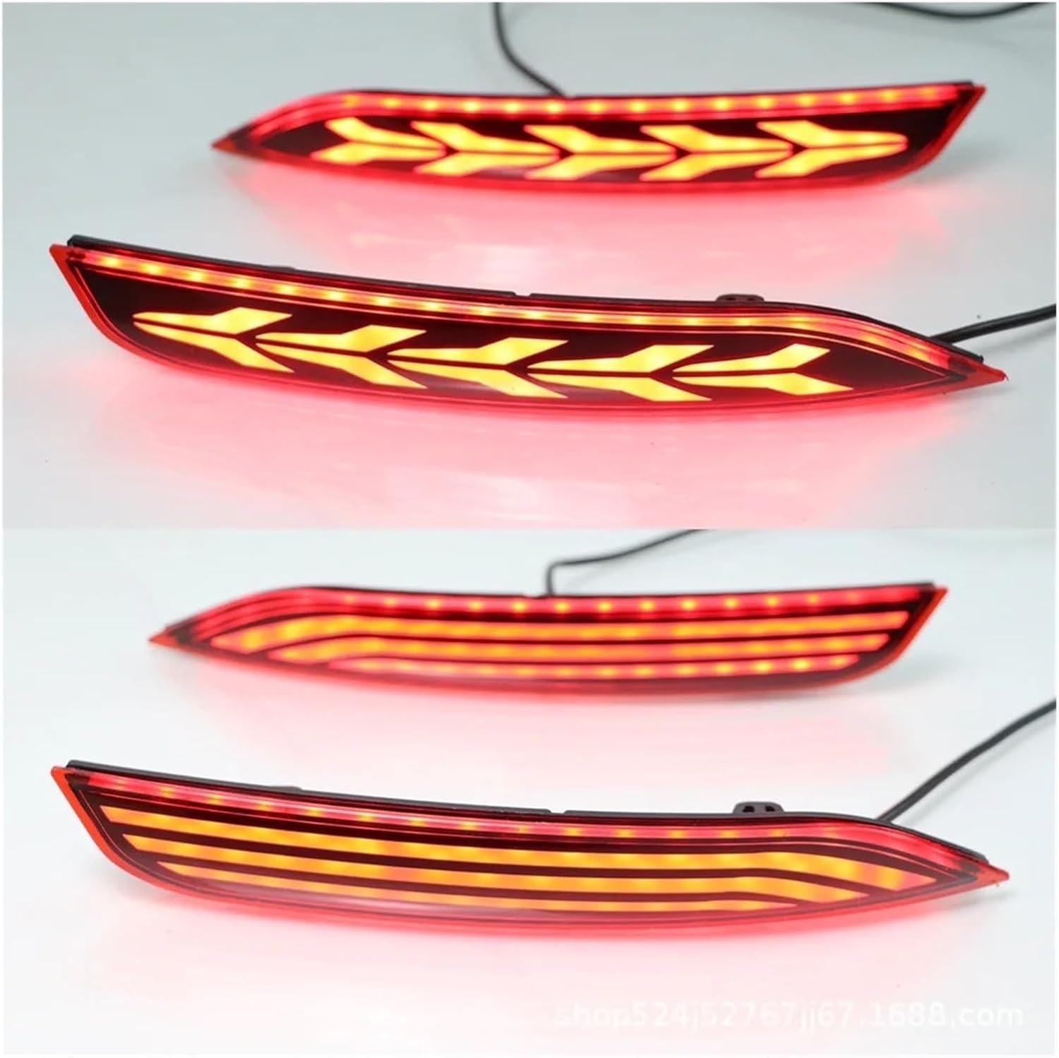 テールライト 用のフォルクスワーゲン 14-18 用用のポロ用用のポロ用リアバンパーライト、LED リアフォグランプ、流れるターン信