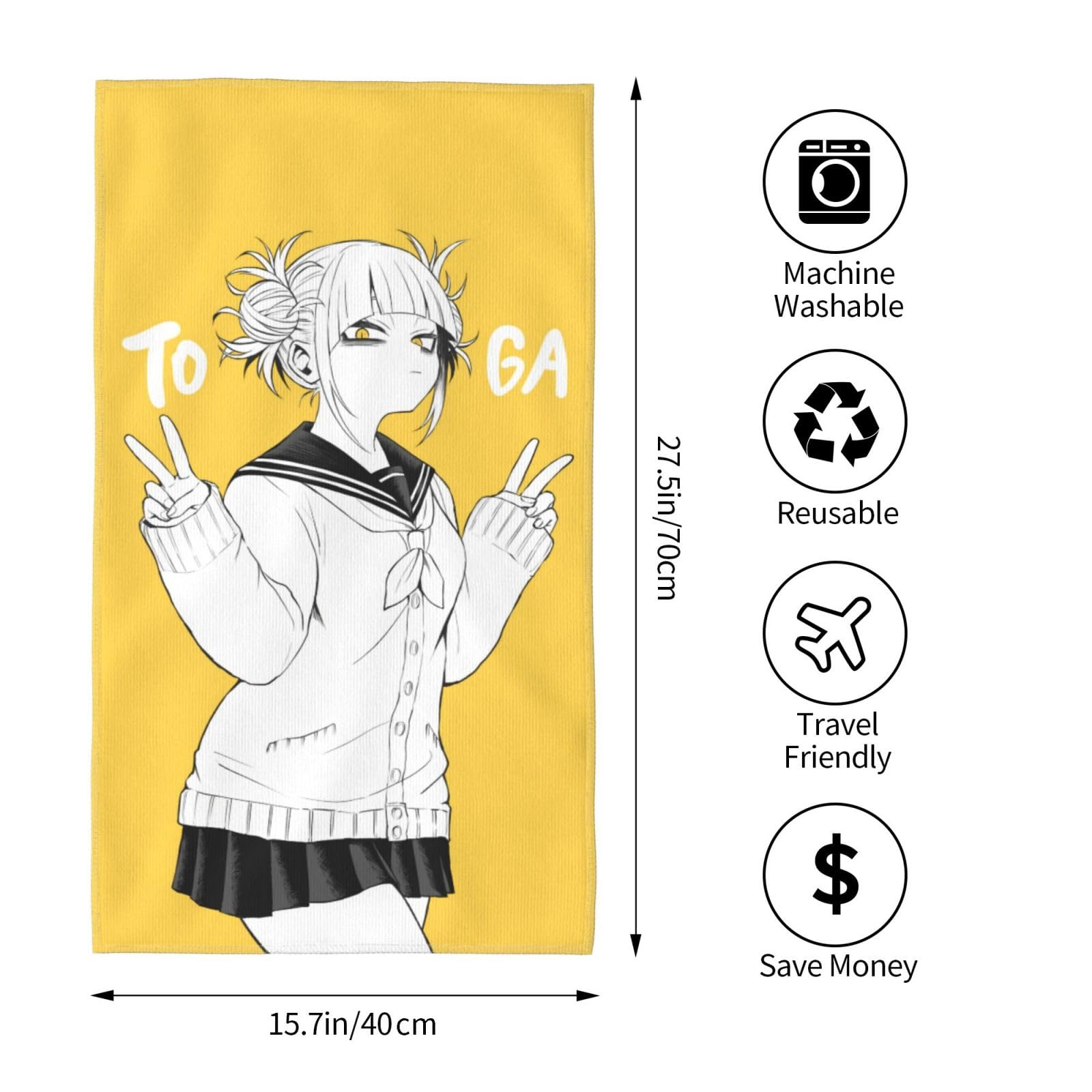 トガヒミコ　バスタオル Amazon｜ヒロアカ トガヒミコ バスタオル タオル ビーチタオル