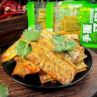 手撕豆皮小面筋 香辣豆干香干豆腐卷 平江辣片 麻辣豆皮 魔鬼辣辣条辣片 特色香菜味辣条 手で豆の皮をちぎって、悪魔の辛条、即席の小さい麩、香菜の味の辛条、香辛料の豆の巻、平江の辛片、中国の辛い条の辛棒、軽食、おいしい豆の乾燥香、レジャーの間食の贈り物、お菓子 香辣麻辣即食小面筋 中国辣条辣棒 辣条零食礼包 (パクチー味,10袋)