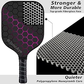 Pickleball-Paddles-Set of 4 or 2 Rackets by JoncAye, USAPA Approved Pickle-Ball Equipment with Balls, Bag, Accessories, Fiberglass Graphite Pickleball Racquet Set for Men, Women