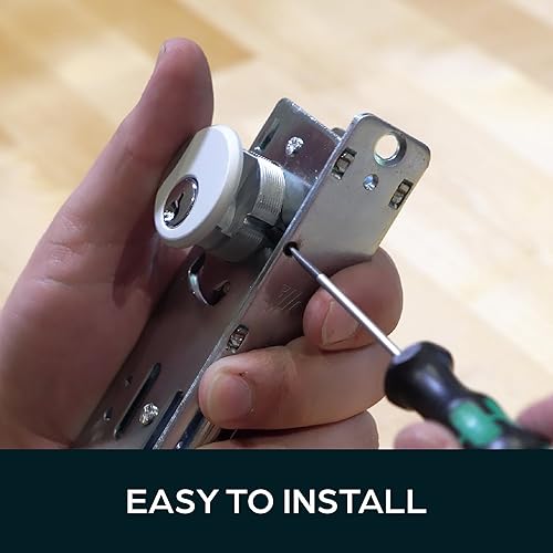 Miniatura 4 de Summit DOORWARE Cerradura de cerrojo de embutir con llaves  Piezas de repuesto de cerradura de puerta estilo rito Adams  Kit de reemplazo de