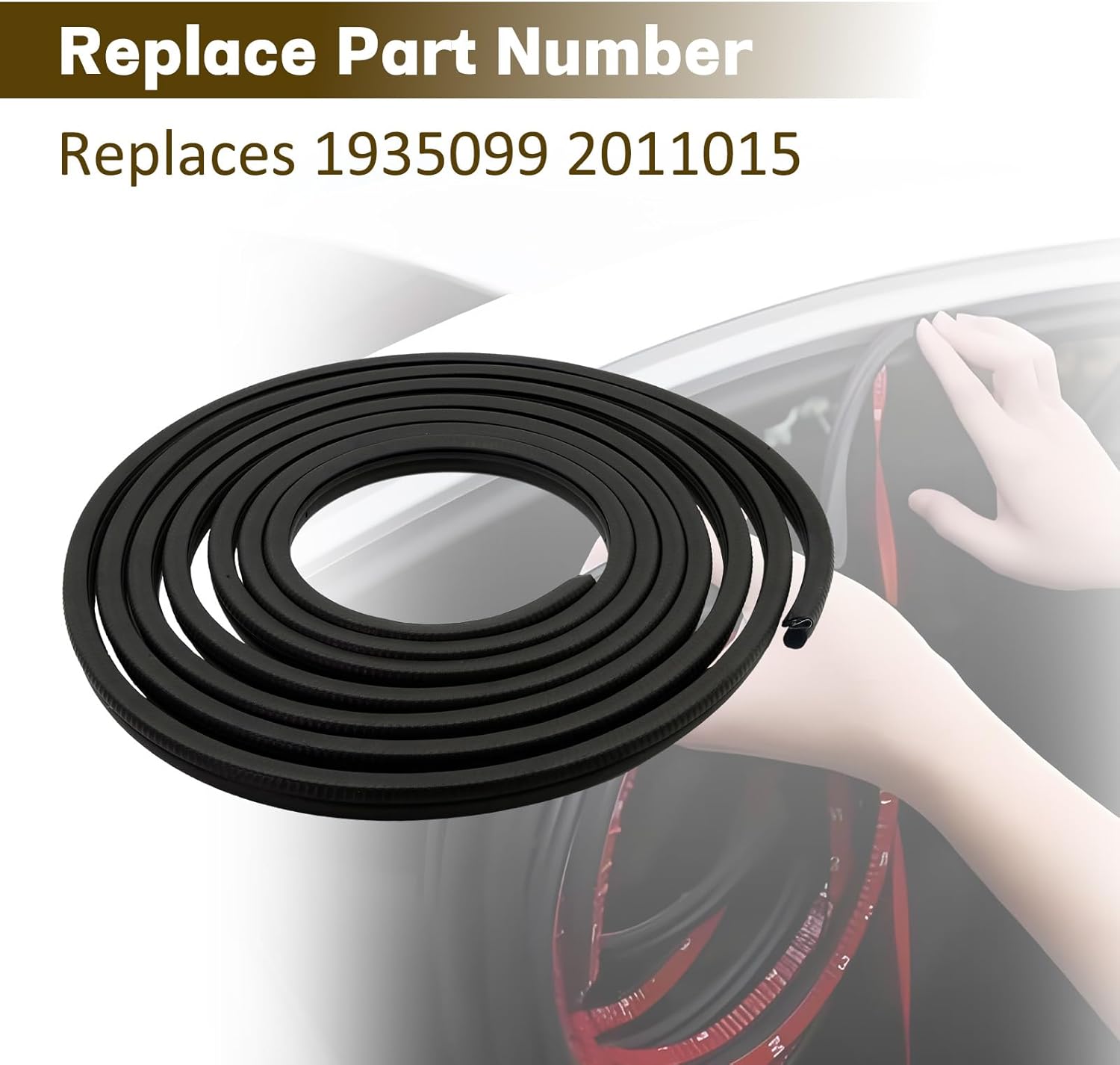 Rear Rubber Cargo Door Tailgate Seal Weatherstrip Fit for Transit Cargo and Passenger Vans 150 250 350 Transit Cargo and Passenger Vans 150 250 350 Replaces 1935099 2011015