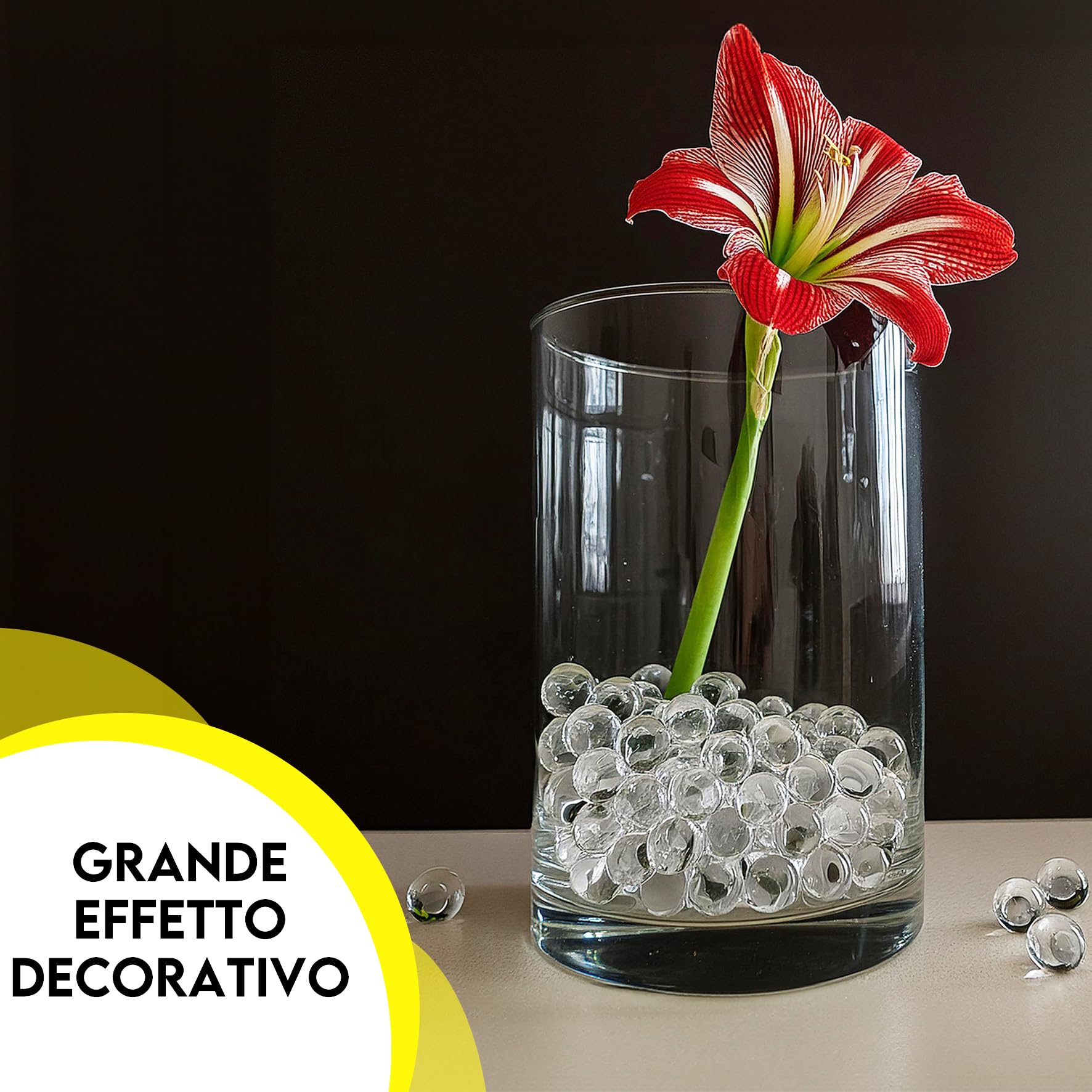 ZOMA - Palline Gel per Piante Pronte all'Uso 100% Naturali, Sfere gel per piante garantiscono fino a 30 giorni di Idratazione Costante, Acqua Complessata per vasi Palline Decorative e Funzionali 1L