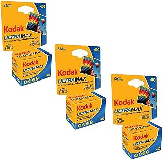 Kodak Ultramax 400 Color Print Film 35mm, 36 Exp. (3-Pack, 108 Total Shots) - Vibrant ISO 400 for 35mm Cameras