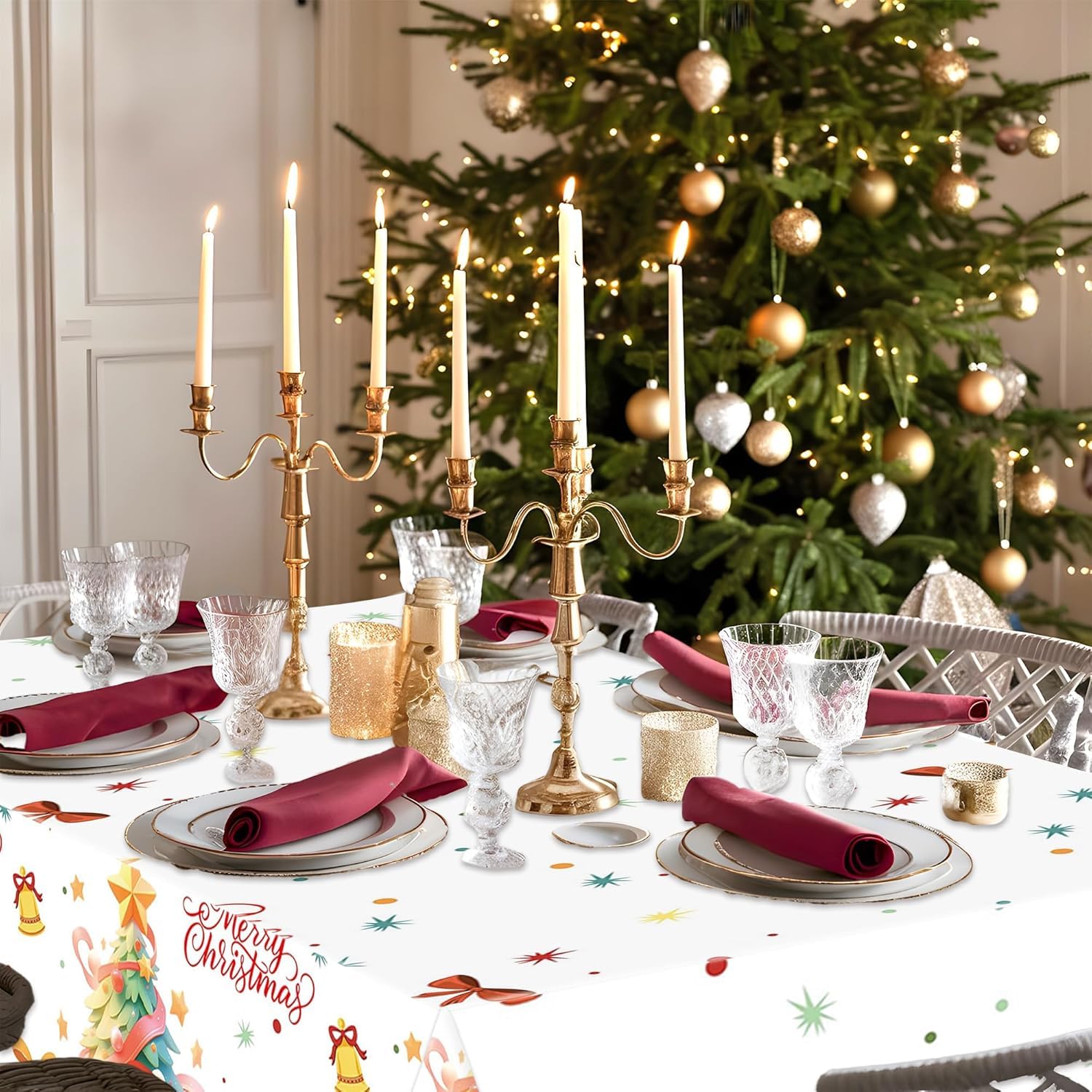 69Pcs Christmas Party Tableware Decorations,Christmas Party