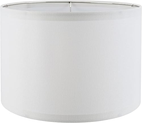 Aspen Creative 38302 - Persiana plegable de diseño contemporáneo, 12 pulgadas superior x 12 pulgadas inferior x 8 pulgadas de alto, lino blanco