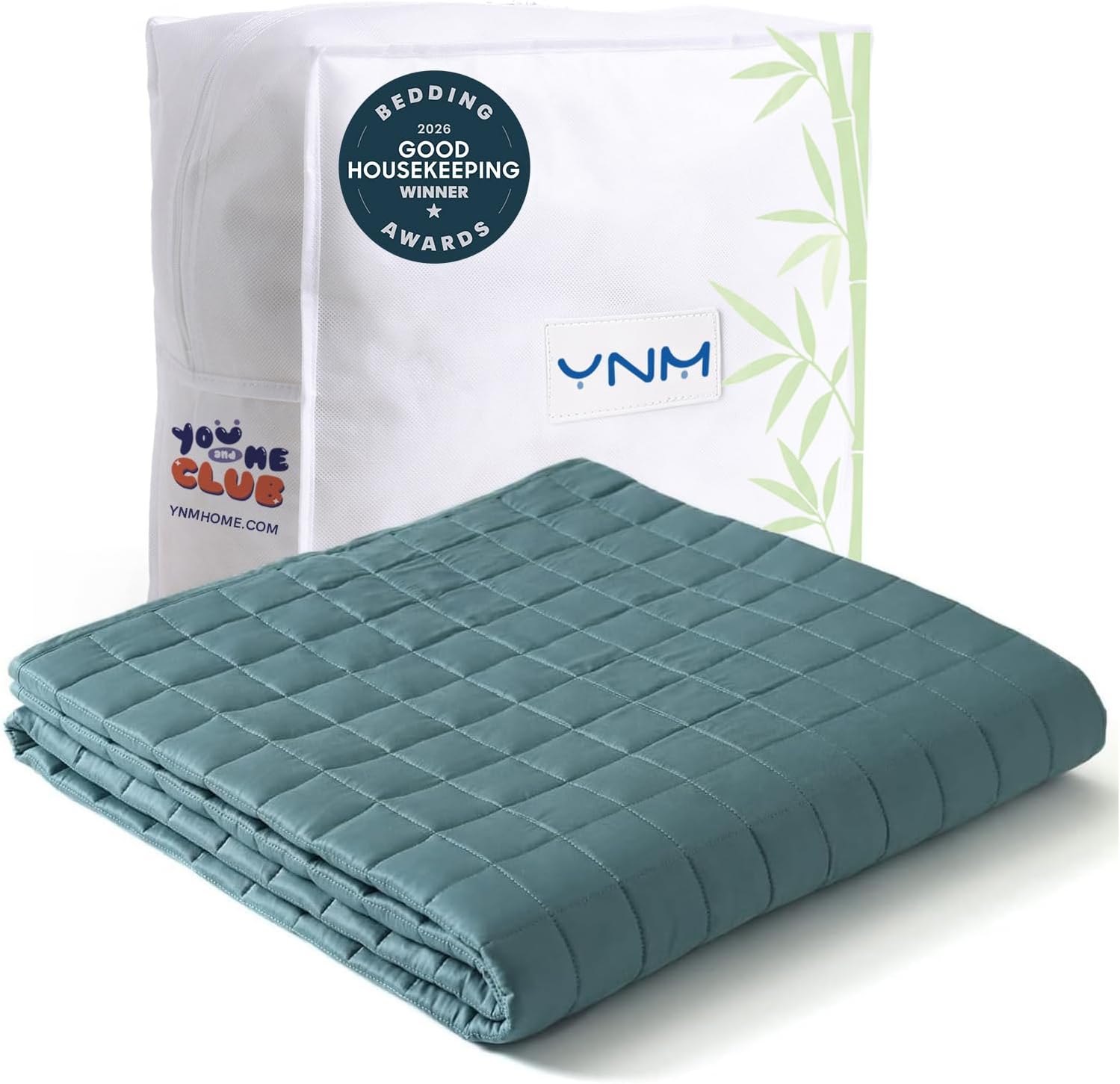 Cooling Weighted Blanket for Adults, 15lbs Heavy Bed Throw for One Person of 140lbs, Perfect for Hot Sleepers or Warm Climates with Rayon/Glass Beads(60x80 Inches, Queen Bed, Sea Grass)