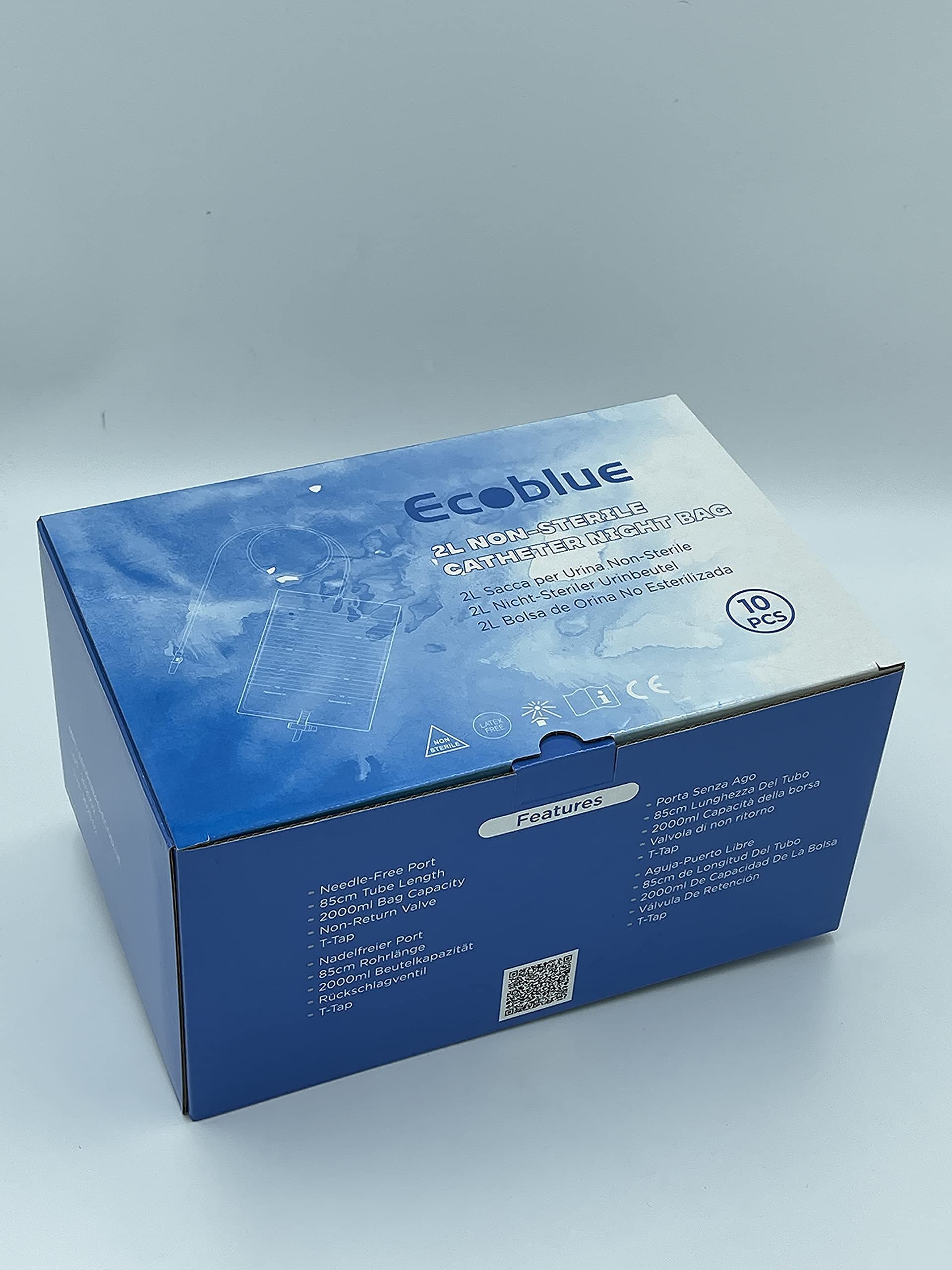ECOBLUE 2000ml Urine Drainage Bags Non Sterile Bags with TTap Valve