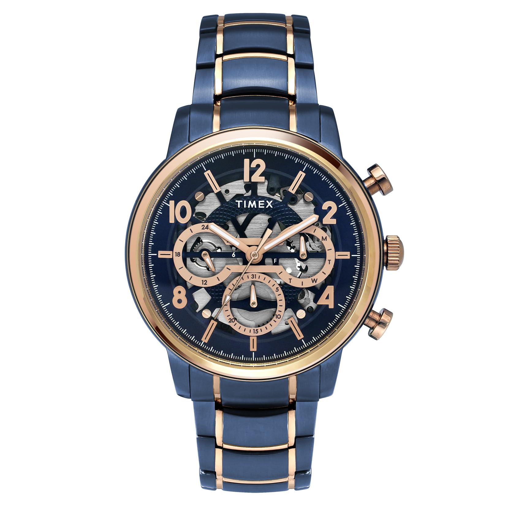 TIMEX Stainless Steel Men Blue Round Dial Analog Watch - Tweg20207, Band_Multicolor (B0D95WK1PN) Amazon Price History, Amazon Price Tracker