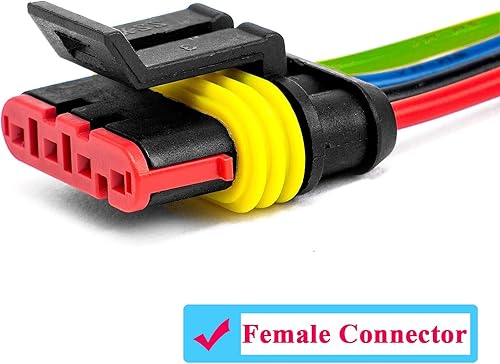 Miniatura 17 de 3Pin Way - Conectores eléctricos impermeables de 16 AWG, macho y hembra, kit de enchufe de arnés de cable de 16 AWG adecuado para automóvil, camión