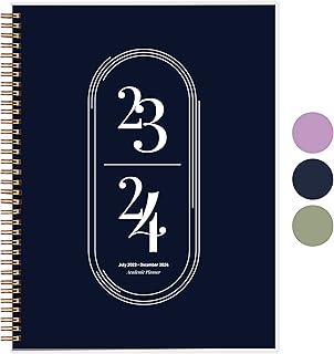 Rileys 2023-2024 18-Month Academic Weekly Planner - Academic Weekly & Monthly Agenda Planner, Flexible Cover, Notes Pages, Twin-Wire Binding (8.5 x 11 inch, Midnight Blue)