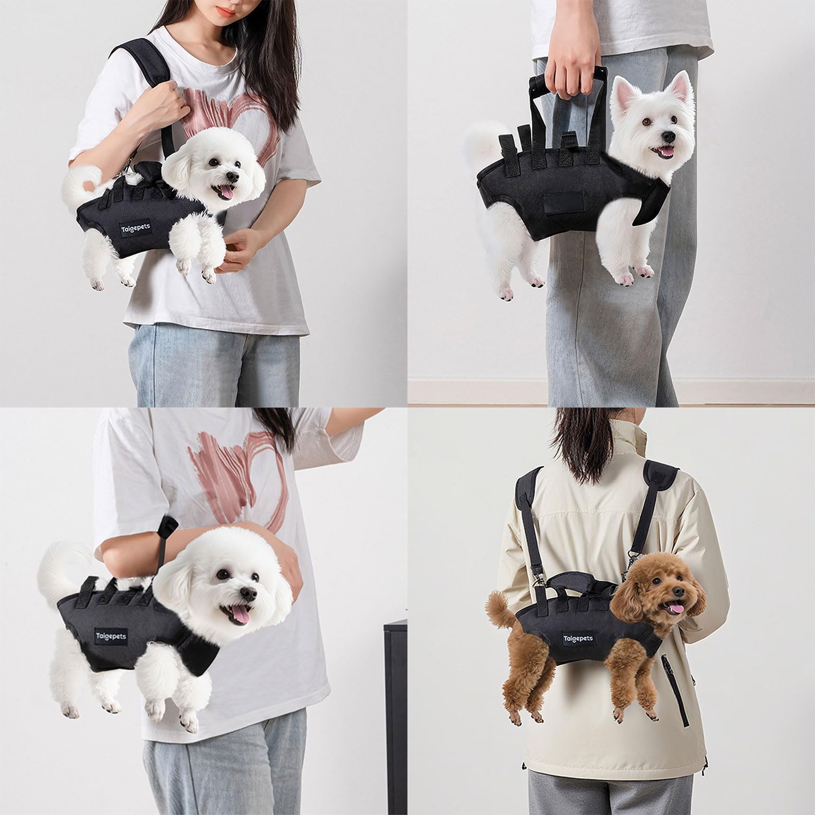 XAGMODSHN Transportador convertible para mascotas, perros, gatos, correa de hombro ajustable, bolsa de mano, bolsa de mano, uso diario