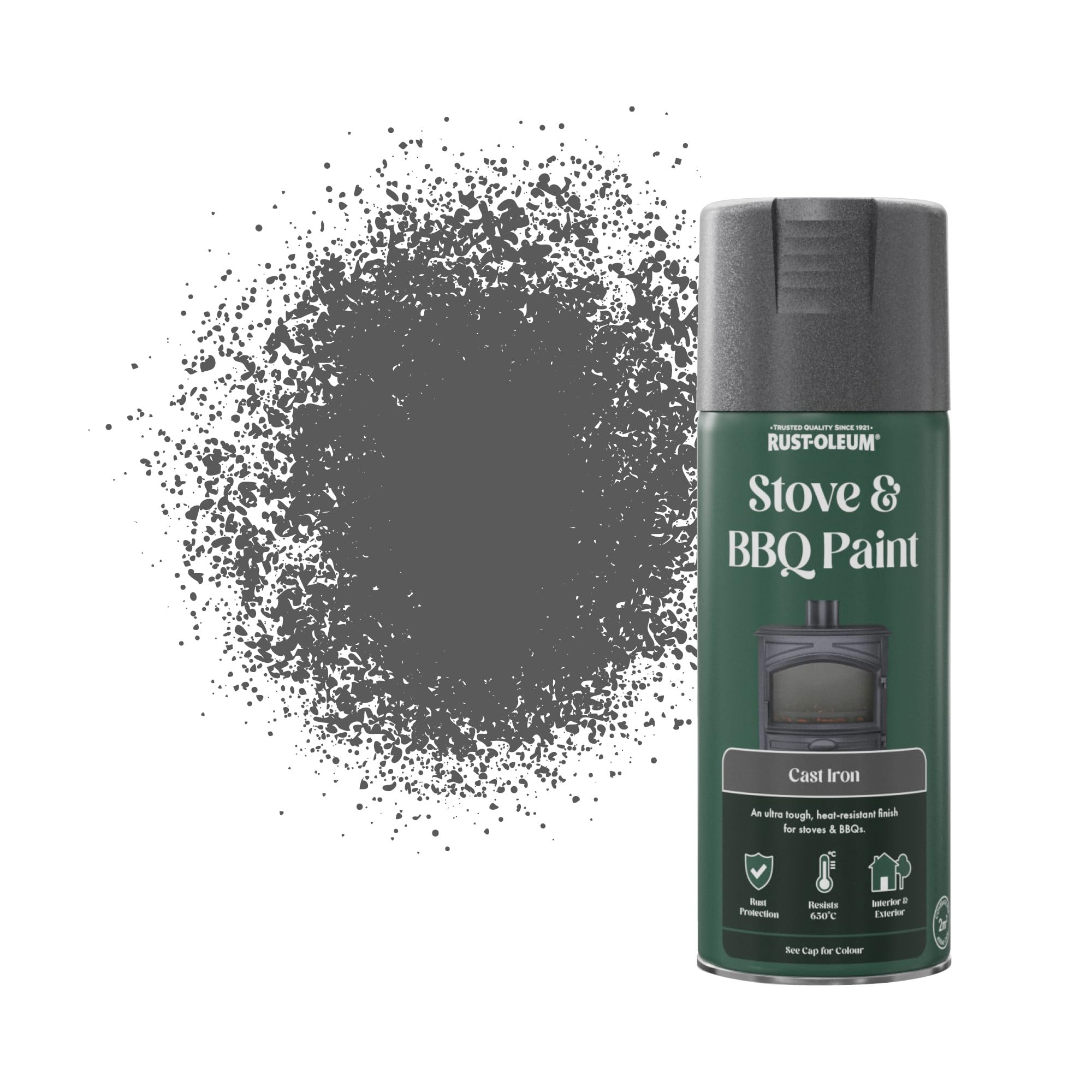 Rust-Oleum 400ml Stove & BBQ Spray Paint - Cast Iron