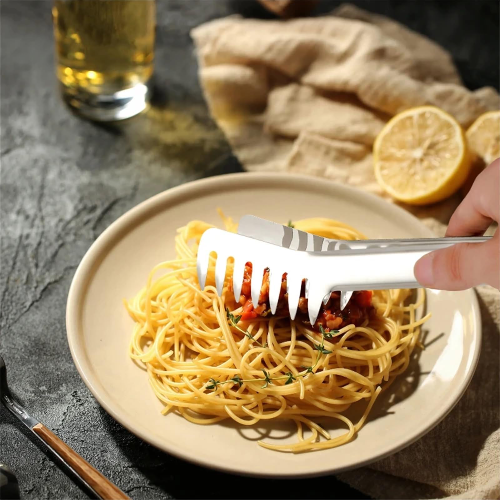 1 Set Edelstahl Nudel Fisch Spaghetti Löffel Küche Gadgets Kamm Clip Sieb Pasta Zubehör Kochen Werkzeuge für Pasta
