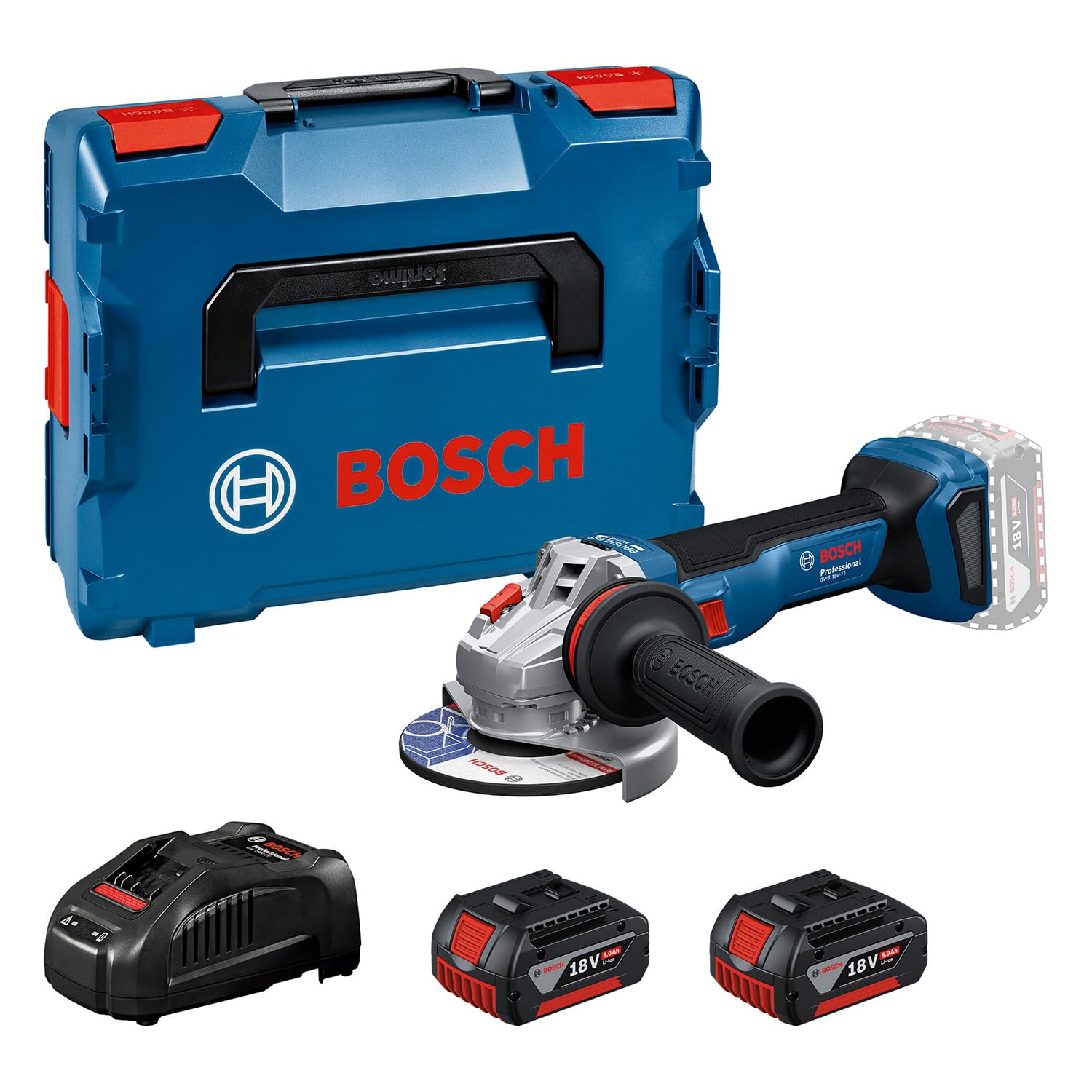 Bosch Professional 18 V firmy Bosch: akumulatorowa szlifierka kątowa GWS 18V-11 (Ø tarczy 115 mm)