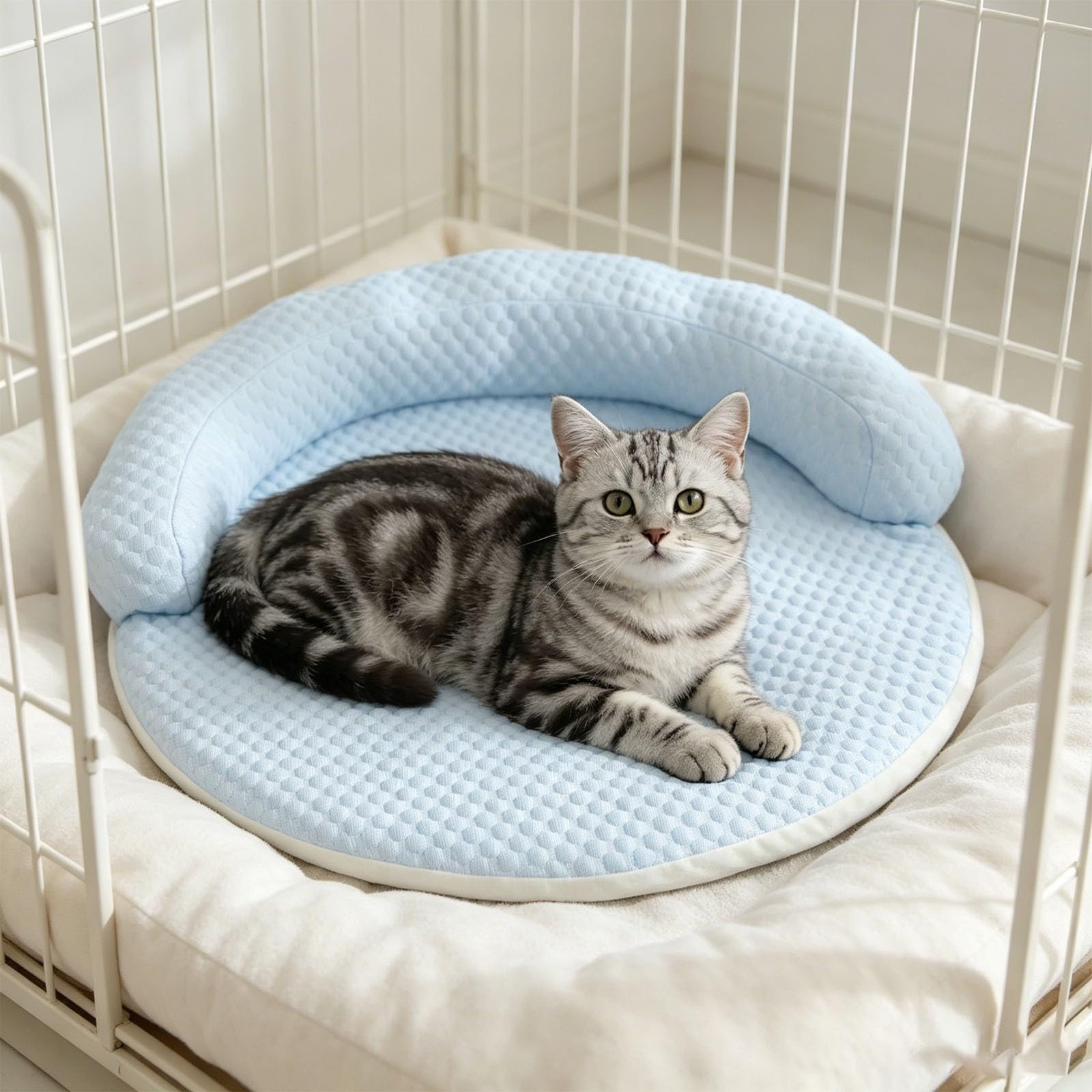 Generico Tappetino Refrigerante Cane,110X110cmTappeto Refrigerante per Cani,Tappetino Refrigerante Gatto Non Gel,Tappeto Refrigerante per Gatti Mantieni il Tuo Animale Fresco Dentro/Fuori