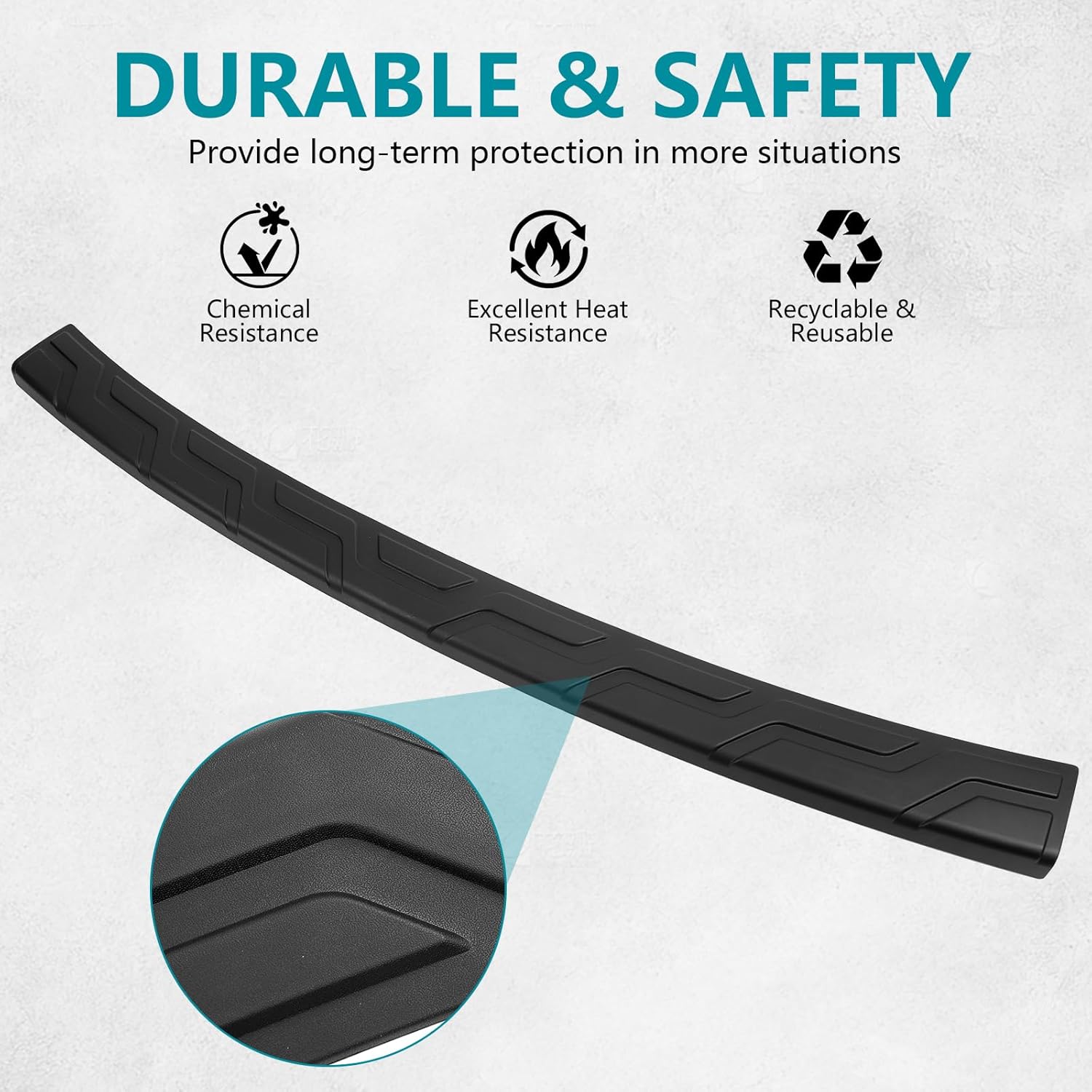 Rear Bumper Protector Cover for Subaru Forester 2019-2024 & Forester Wilderness 2025 Accessories, Factory OEM Style Rear Bumper Guard Trunk Door Sill Protector Strip for Subaru Forester E771SSJ000