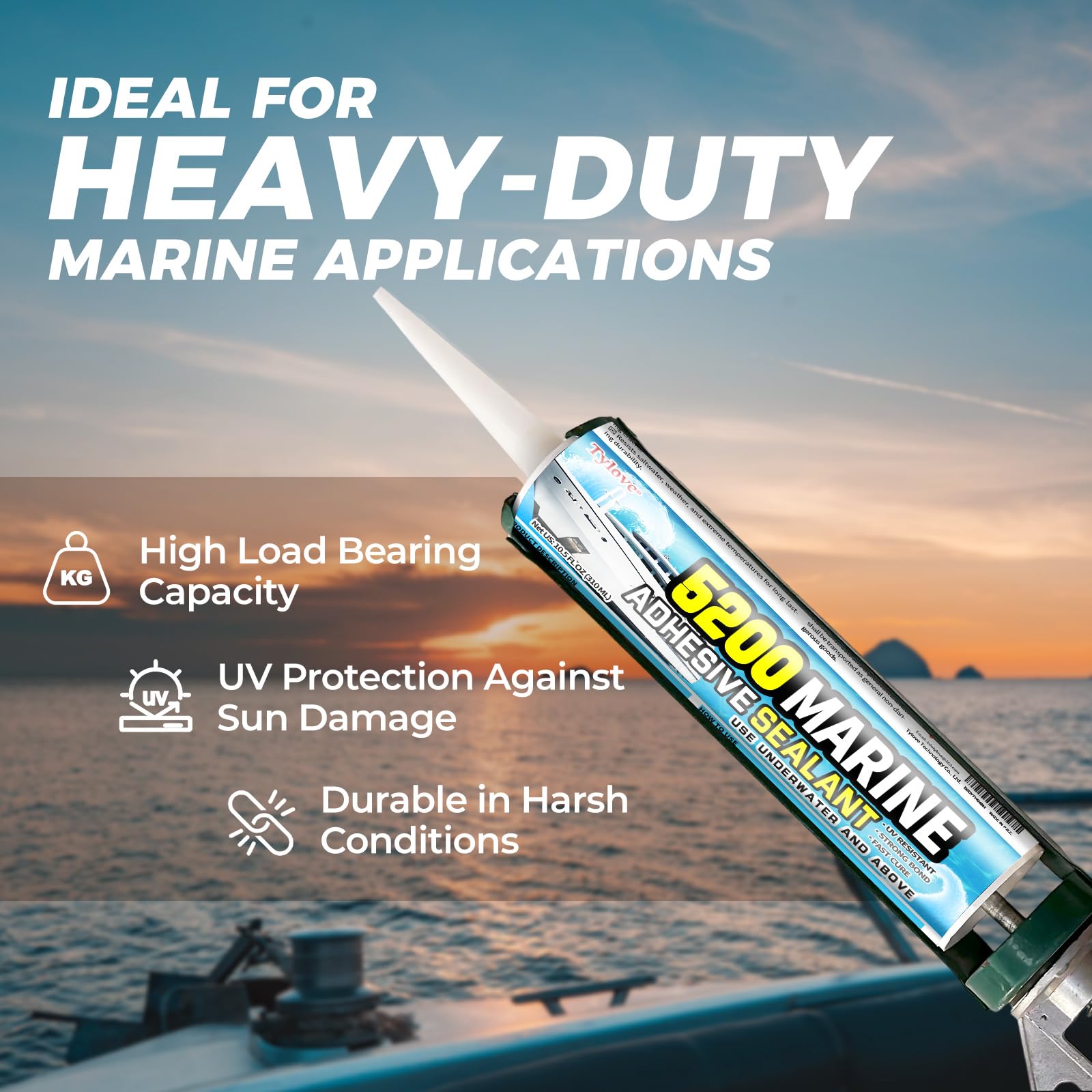 5200 Marine Sealant - Fast Cure & Waterproof -6