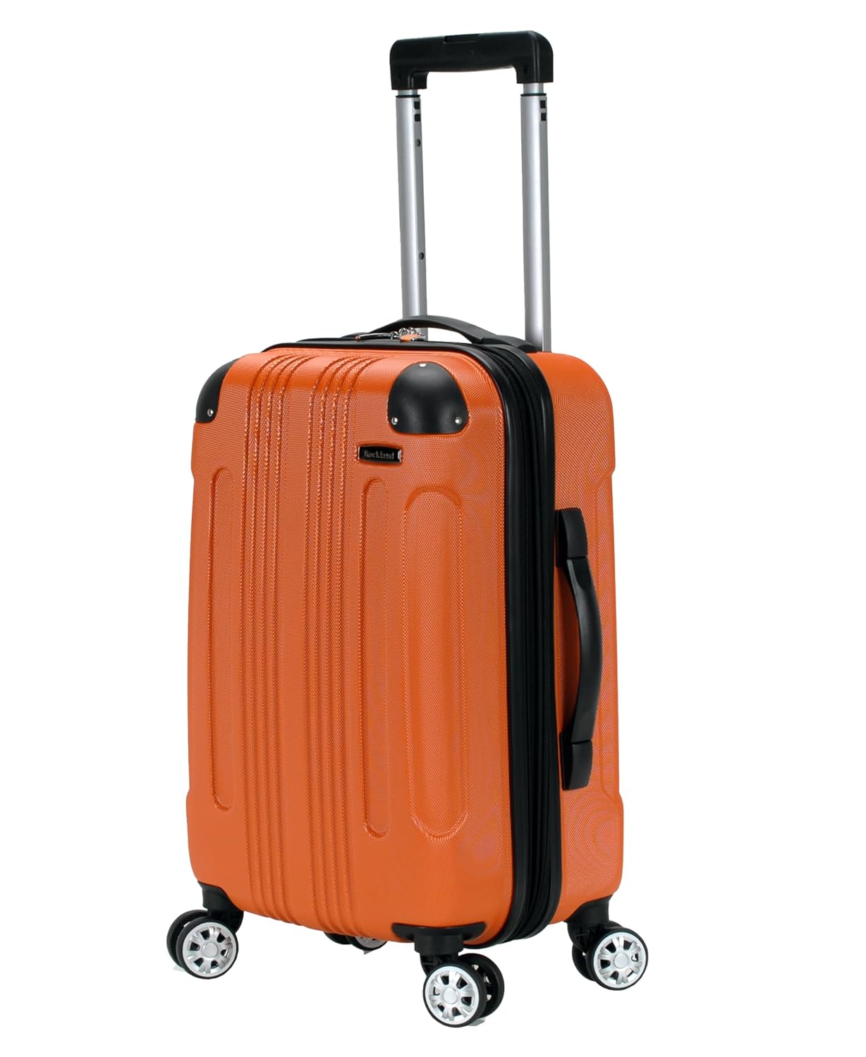 Rockland London 20-Inch Orange Hardside Spinner Carry-On Luggage - Image 4