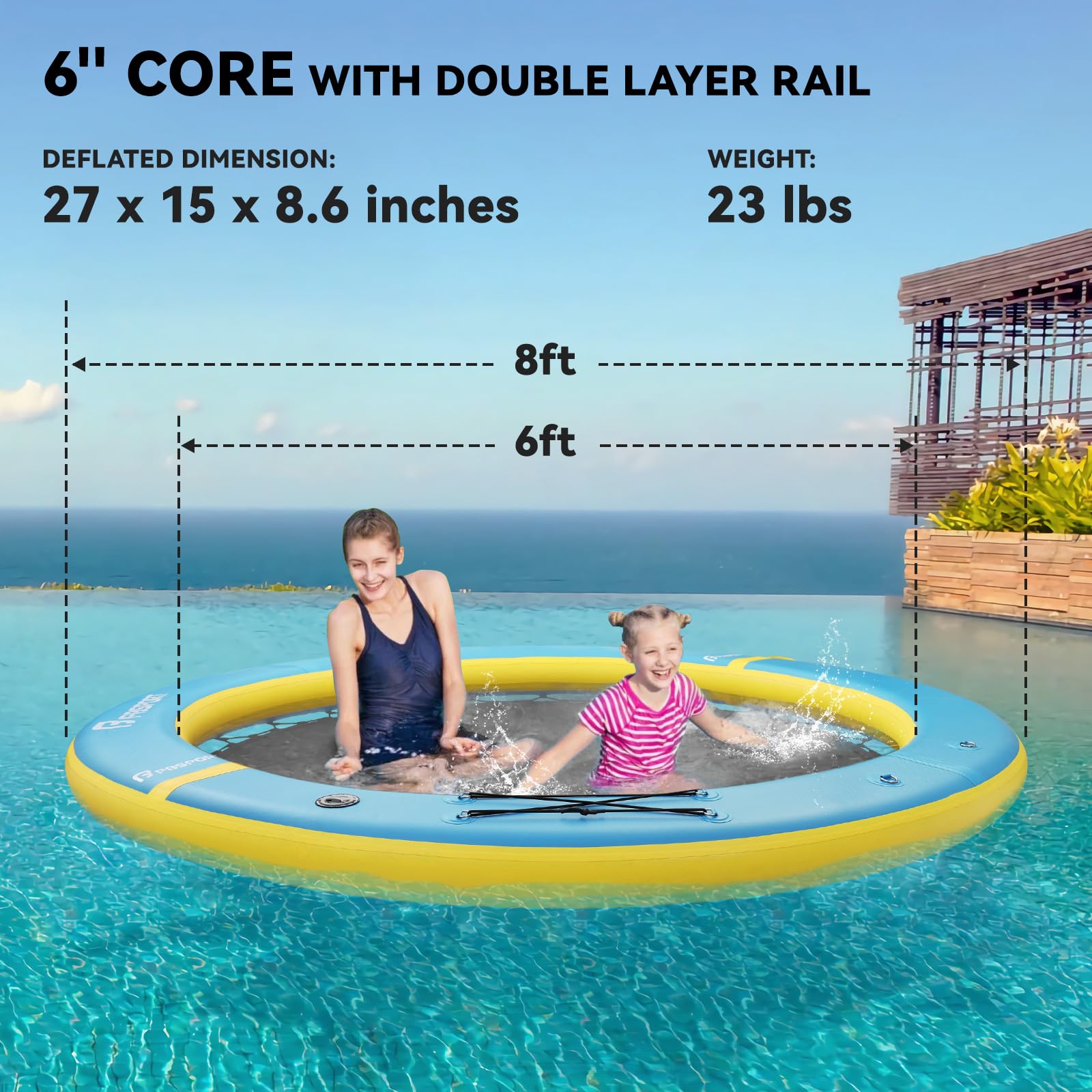 Amaca Acquatica Ozark Trail Galleggiante 7.8 Ft – Fondo A Rete Per 3 Persone