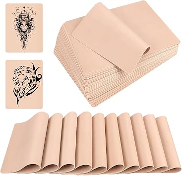 Fake Tattoo Skins - TONBAO 20pcs Practice Skins Double Sides Tattoo Skin Practice 8"X6" Blank Fake Skin for Tattooing Microblanding Practice Skins | Double Sides Blank Soft Silicone Tattoo Practice Skins for Tattoo Beginner and Experienced Artist