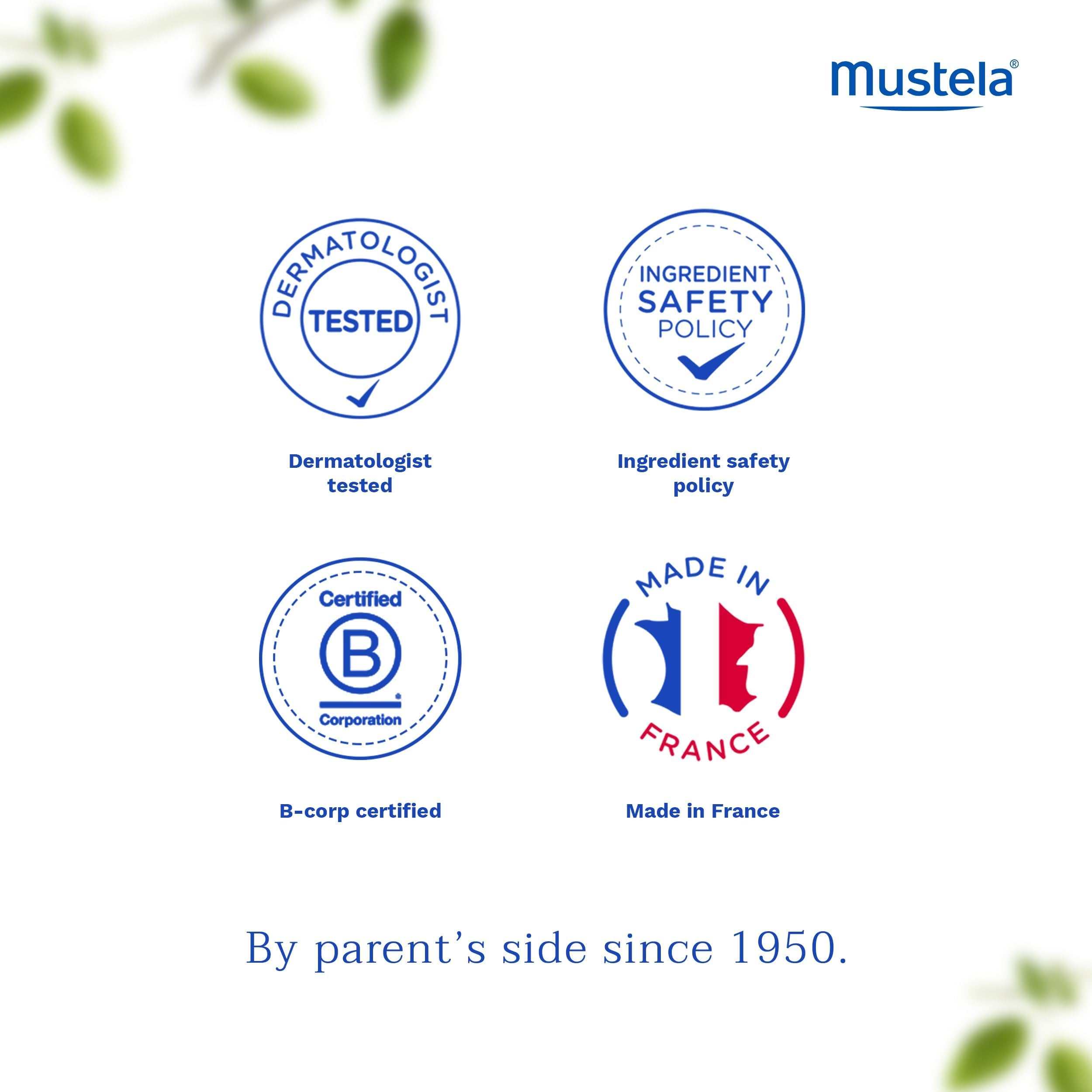 Mustela Baby 123 Vitamin Barrier Cream (Diaper Rash Cream) 100ml - Buy 3 Get 1 Free - Musti Delicate Fragrance 50ml (350ml) 1