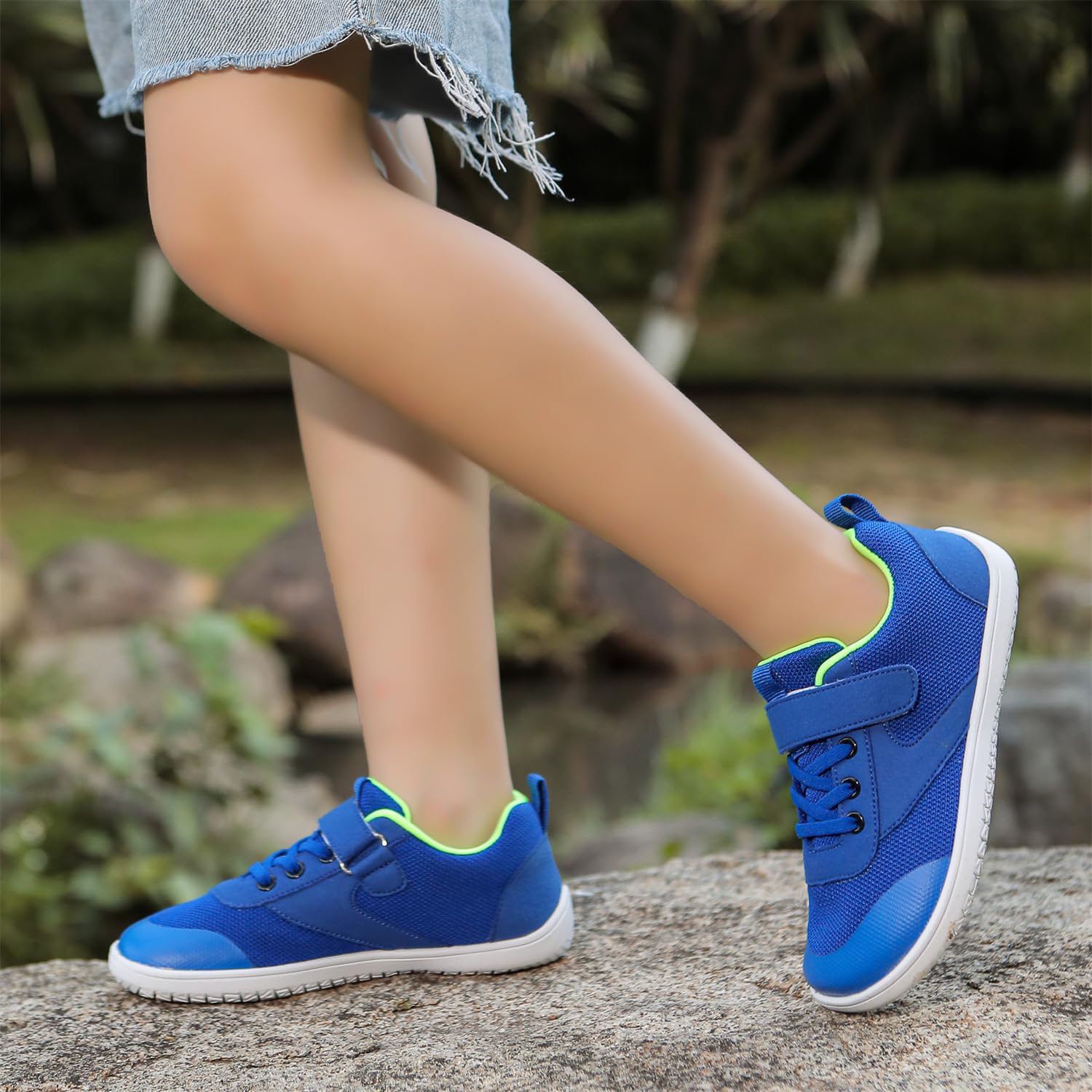 Chaussures pieds nus larges pour garçons et filles - Chaussures de marche minimalistes pour enfants - Chaussures de course sur sentier