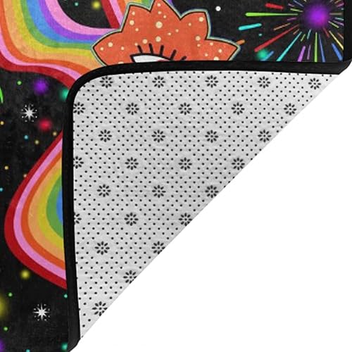 Miniatura 6 de Alfombra antideslizante acogedora para decoración del hogar, alfombra para dormitorio, al aire libre, cocina, alfombra lavable de hongos, flores,