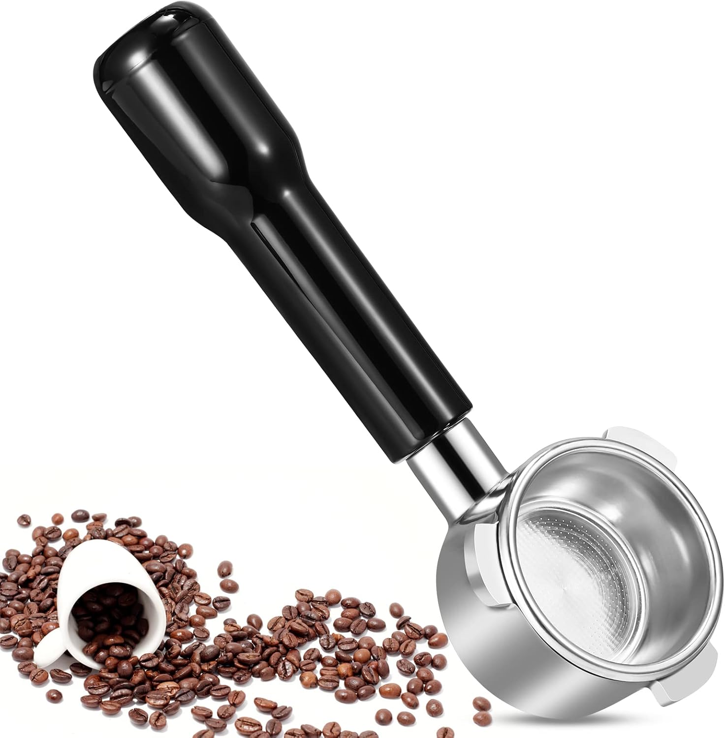 Viitech 54mm Bottomless Portafilter 3 Ears, Stainless Steel Espresso