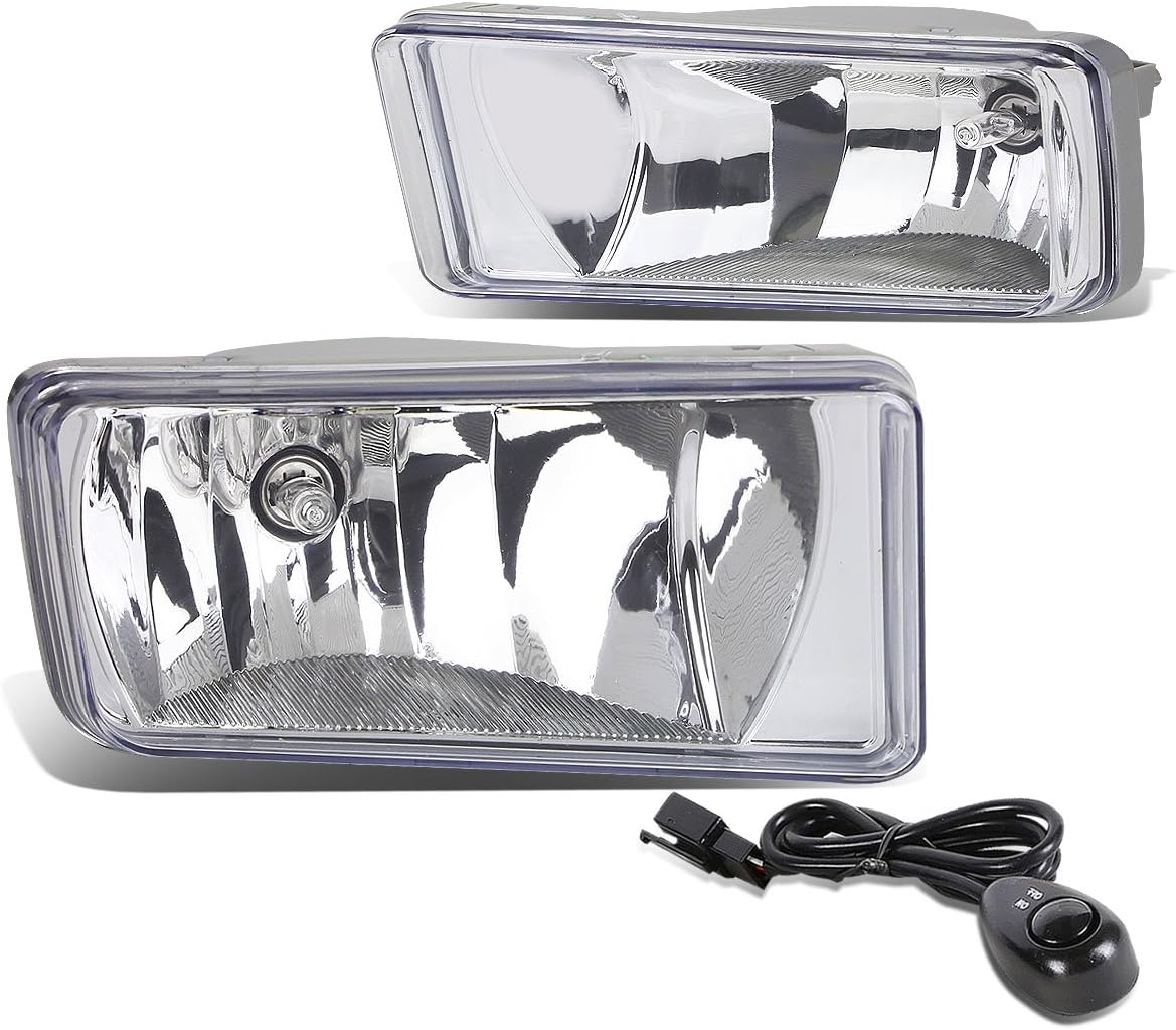 DNA MOTORING FL-ZTL-802-SM Fog Light With Switch Driver & Passenger Side [Compatible with 07-08 Escalade / 07-13 Avalanche / 07-14 Silverado / 07-15 Sierra]