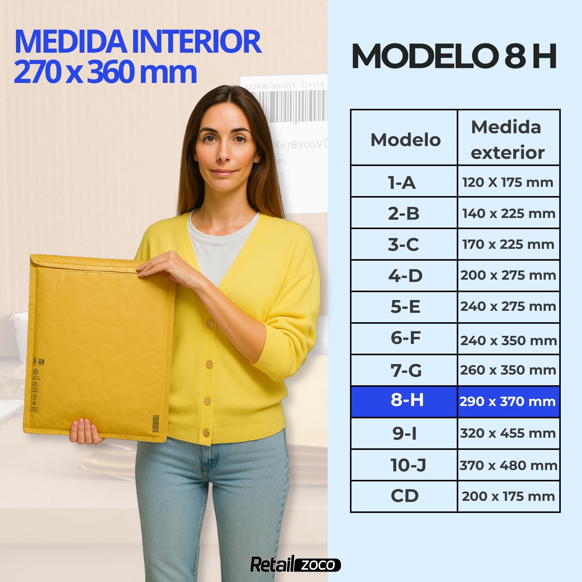 Sobres Acolchados de Burbujas, Sobres Resistentes con Burbujas, Sobres Papel Kraft, Cierre Autoadhesivo, Envuelve y Protege tus envíos, Color Marrón, Tamaño 270 x 360 mm, Pack de 10 unidades