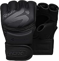 RDX Premium Real Maya Hide Leather MMA Gloves - Sparring, Grappling & Training Fight Gloves