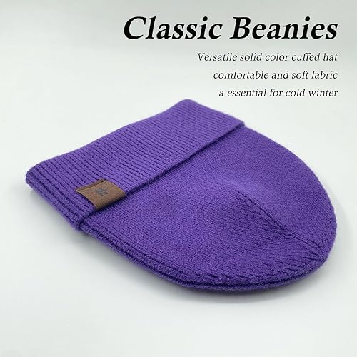 Miniatura 2 de Gorro de forro polar - Gorros de invierno para mujeres y hombres, gorro de calavera con puños, cálidos regalos térmicos y suaves