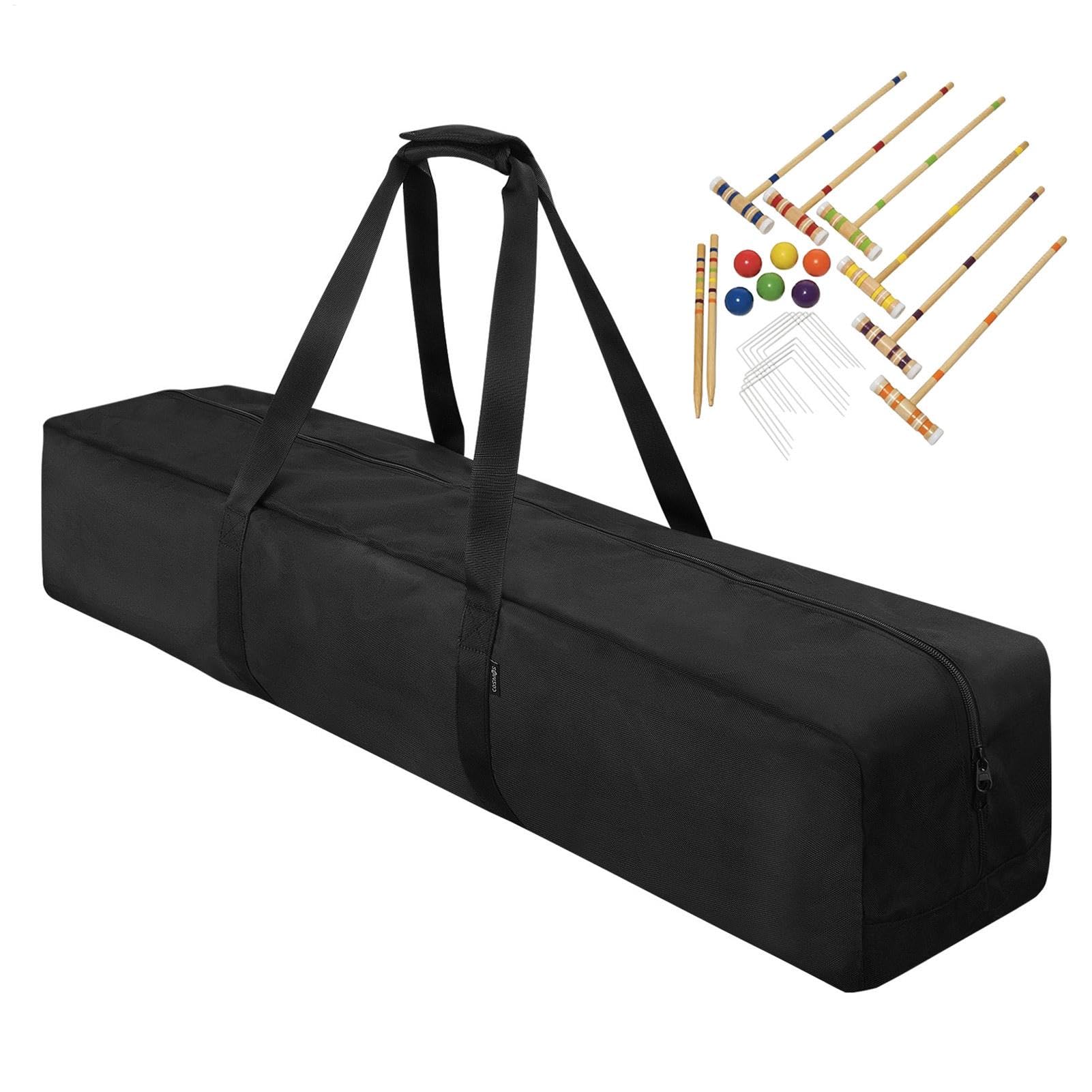 Croquet, bolsa de almacenamiento de croquet, bolsa de equipaje con cremallera, organizador de dispositivos deportivos, crocket de viaje para exteriores