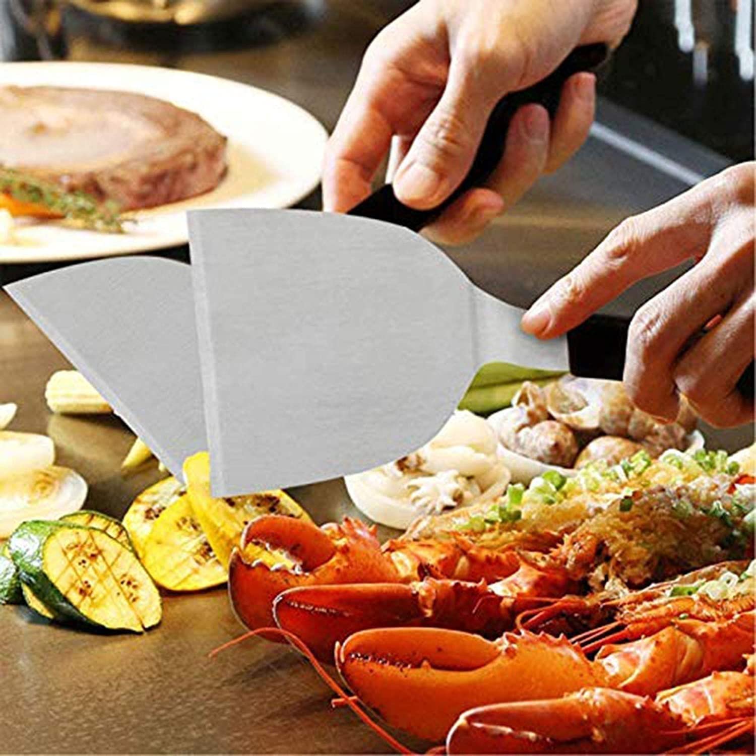 8 szt. Zestaw narzędzi do grillowania Akcesoria do grillowania ze stali nierdzewnej z drewnianą rączką, przybory do grillowania Zestaw akcesoriów do grilla w torbie do przechowywania Narzędzia do gri