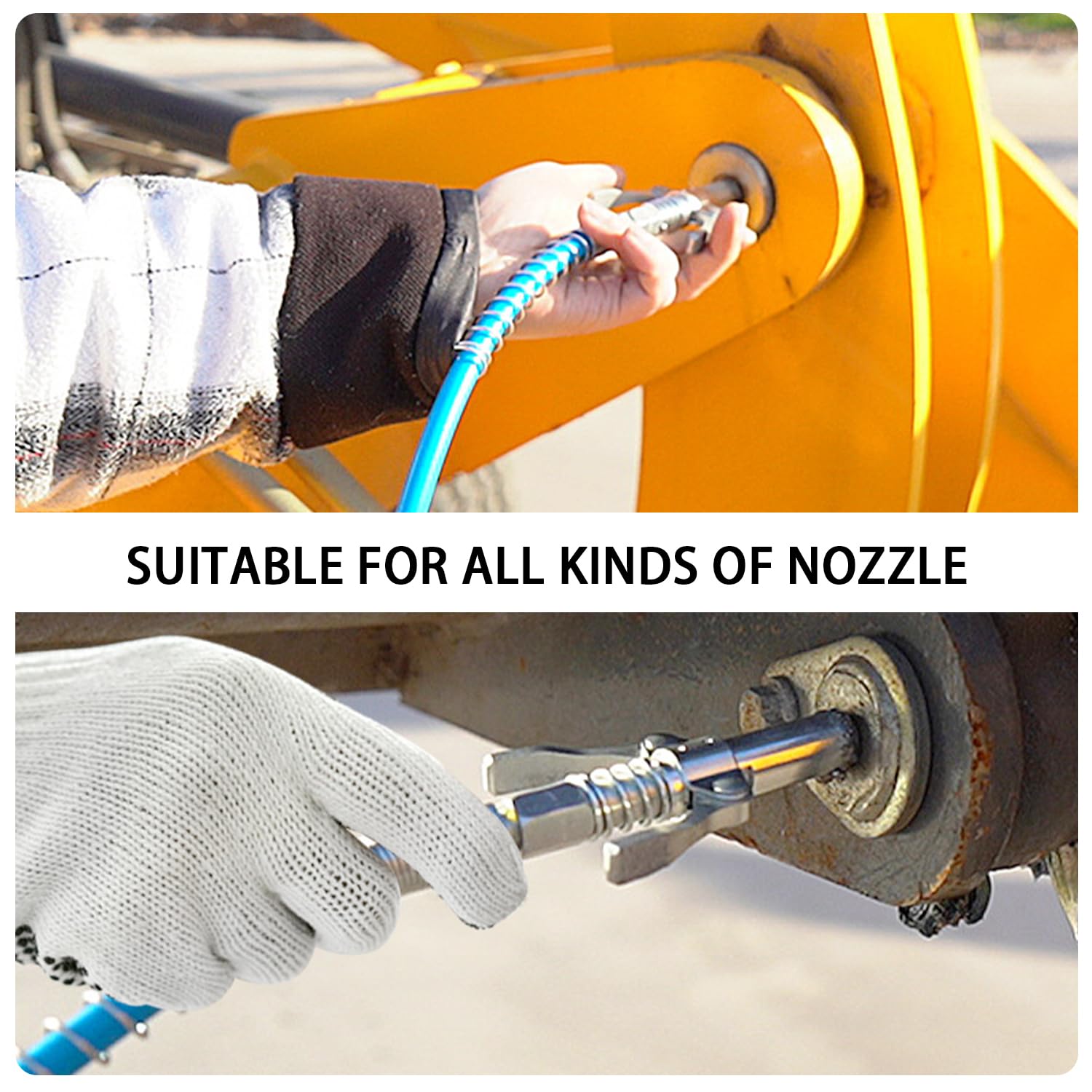 Giunto Per Pistola Da Grasso Autobloccante - Adattatore Universale Per Ingrassatrici Manuali/Pneumatiche Ad Alta Pressione - Foto 8