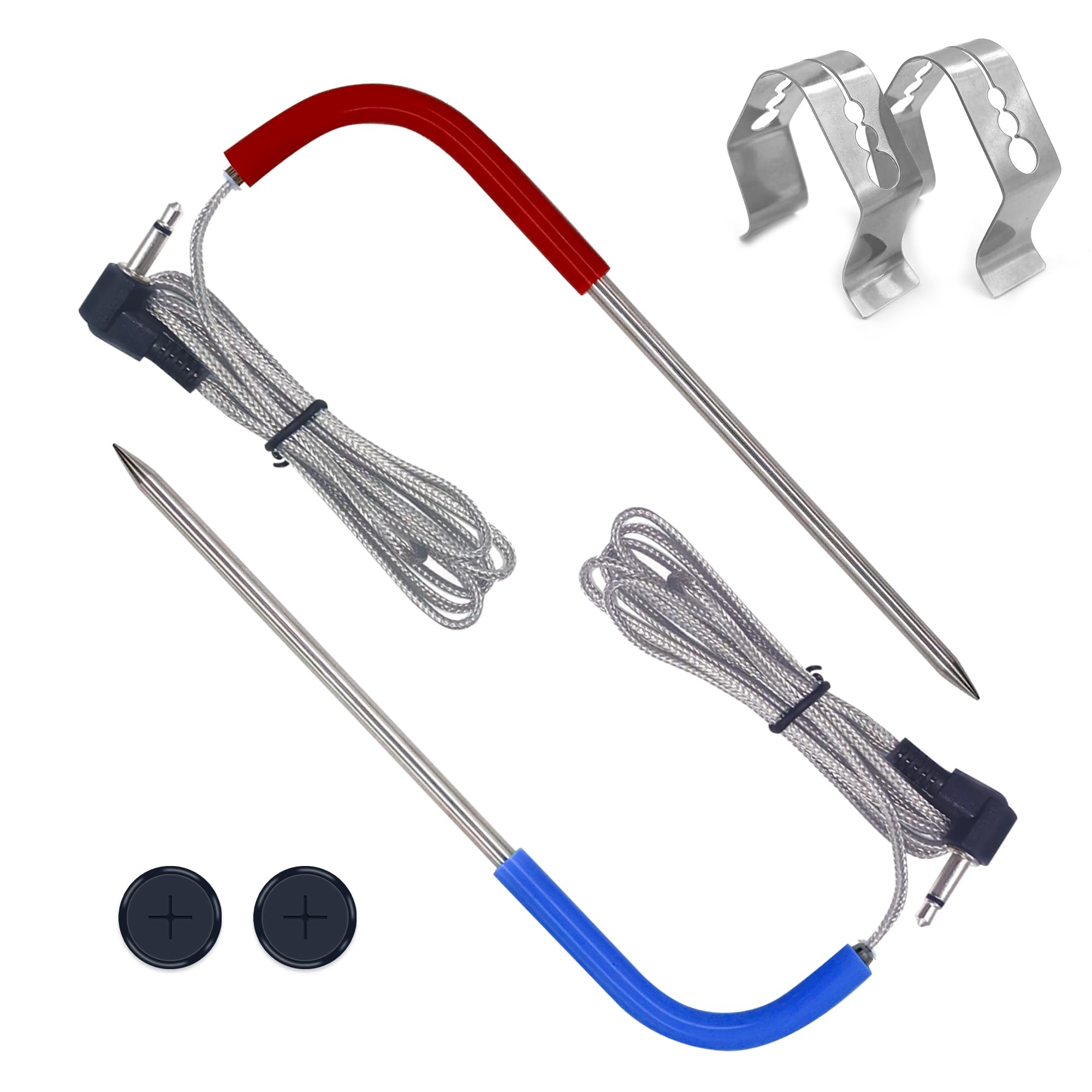 Fleischtemperatursonden-Ersatz, kompatibel mit Pit Boss Pelletgrills, 3,5 mm Stecker PT1000 wasserdichter Temperatursensor (537.8 °C Hitzebeständigkeit)