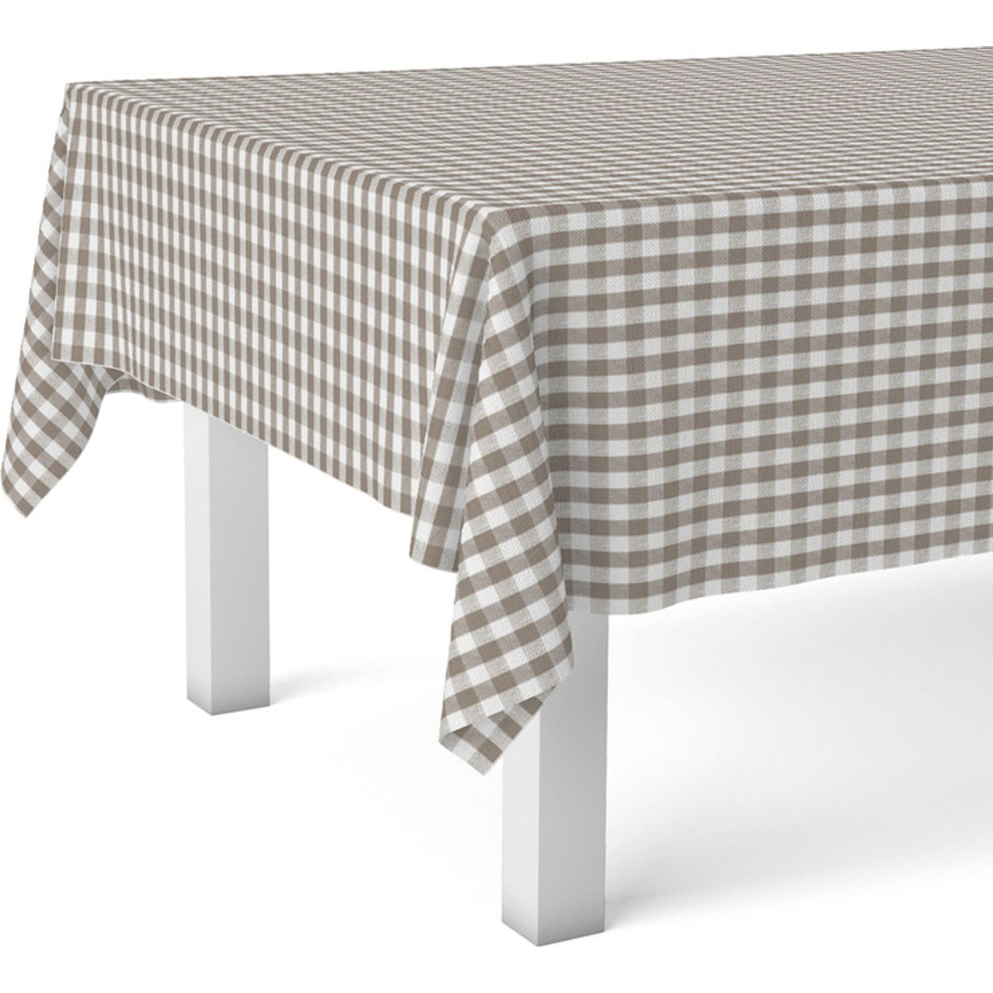 ECOMMERC3 | Mantel Hule Mesa Rectangular Tamaño 100x140 cm - Estilo, Durabilidad y Fácil Limpieza para tu Mesa - Mantel Hule Antimanchas e Impermeable - Vichy Taupe