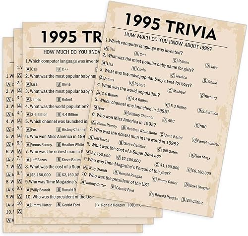 QUPT Juegos de fiesta de 30 cumpleaños, juegos de trivia de 1994, suministros de fiesta de cumpleaños para adultos, divertido juego de fiesta de los disponible en Yaxa Guatemala