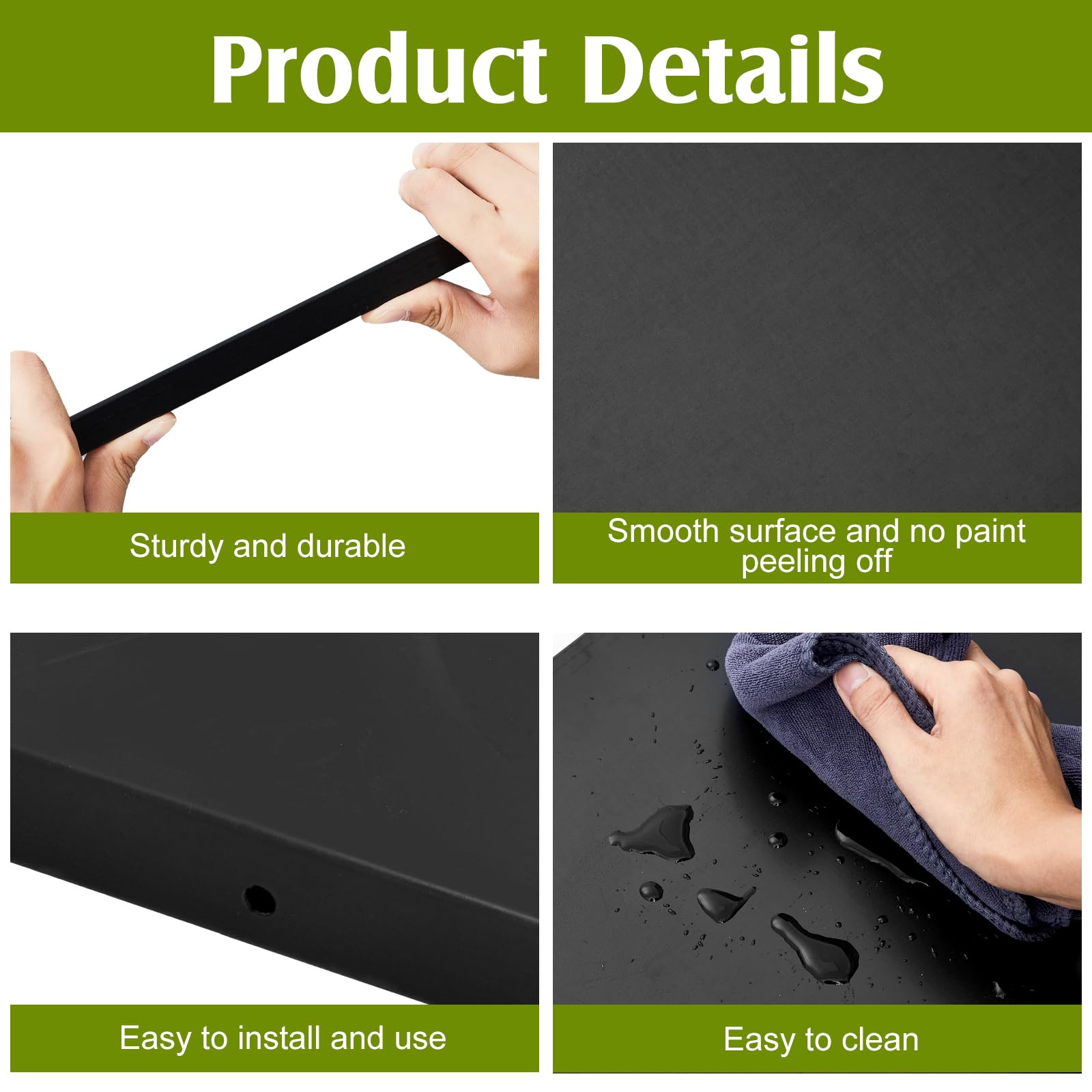 Hicarer Metal Laminate Shelving Boards Large Metal Black Shelving Shed