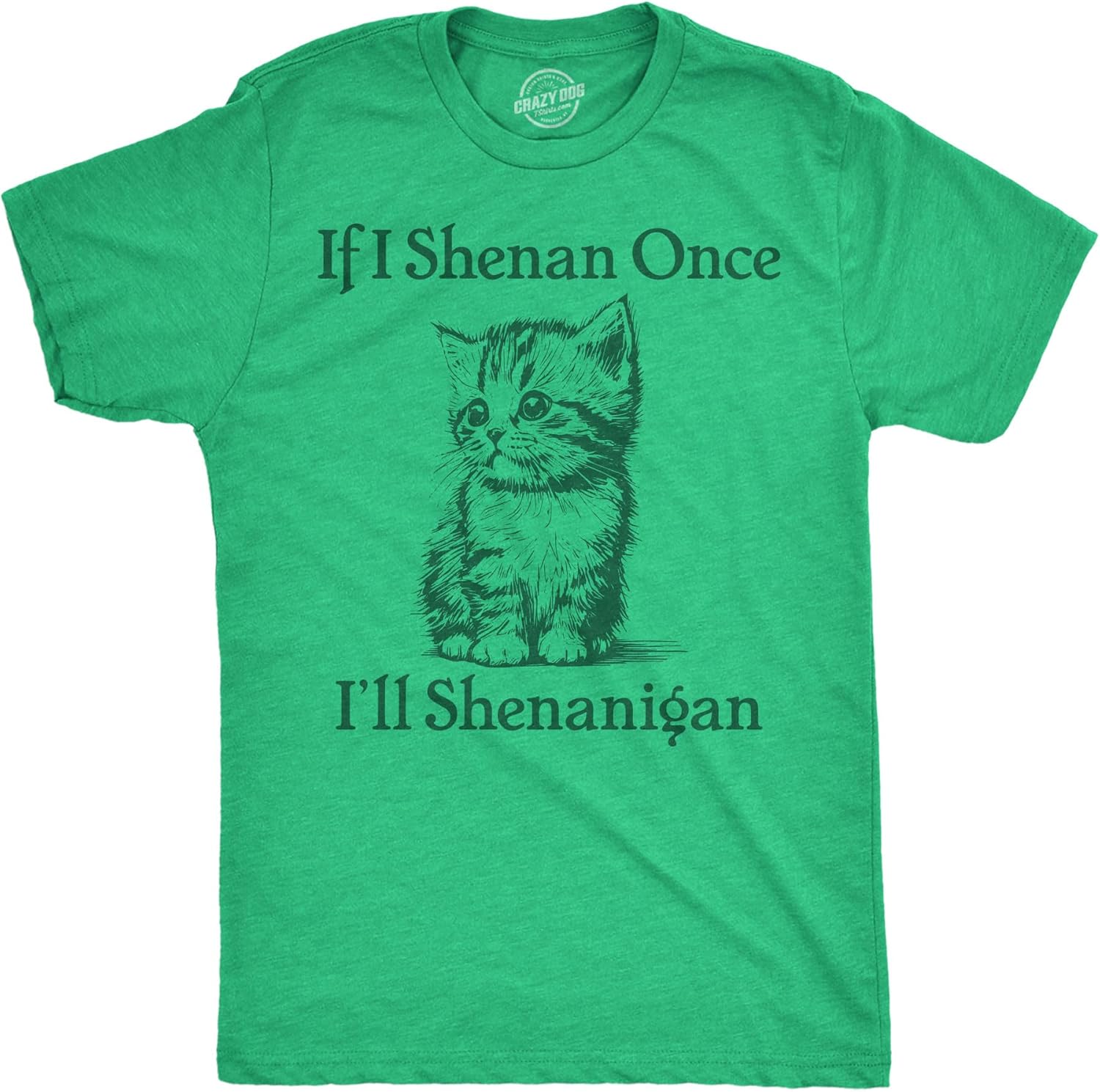 Mens Funny T Shirts If I Shenan Once Ill Shenangian Sarcastic St Patricks Day Tee for Men
