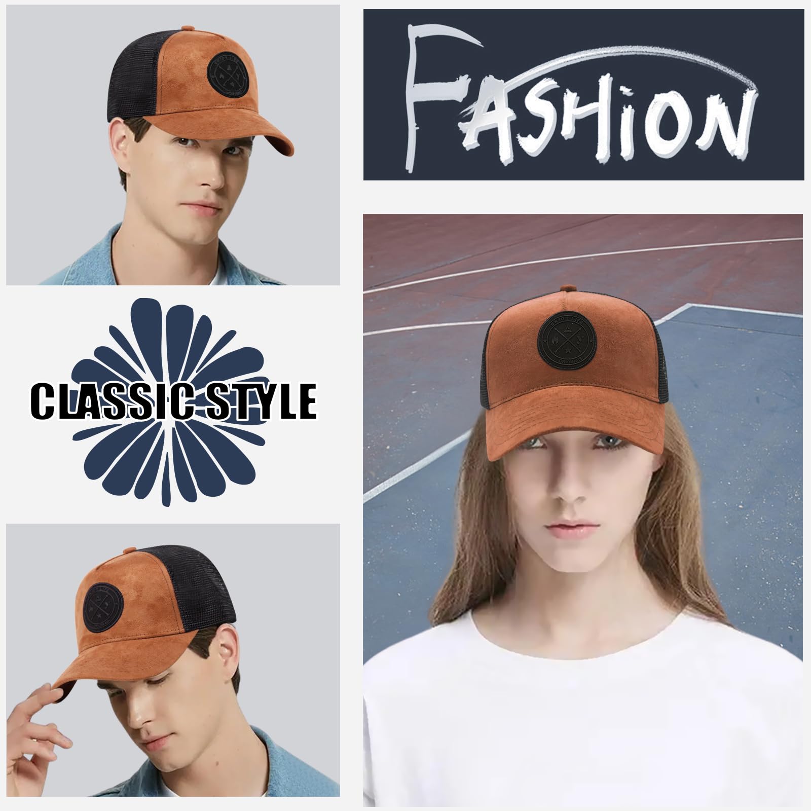 Tiakay Casquette de Baseball Trucker Unisexe Anti-UV - Ajustable avec Boucle en Metal, Maille Brodée pour Sport, Voyages et Outdoor d'Été | Streetwear Premium - 5