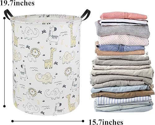 Miniatura 2 de HIYAGON Cesta de lavandería para bebé, cesta de bebé para guardería, niños y niñas, lindos juguetes para niños, organizador de decoración de