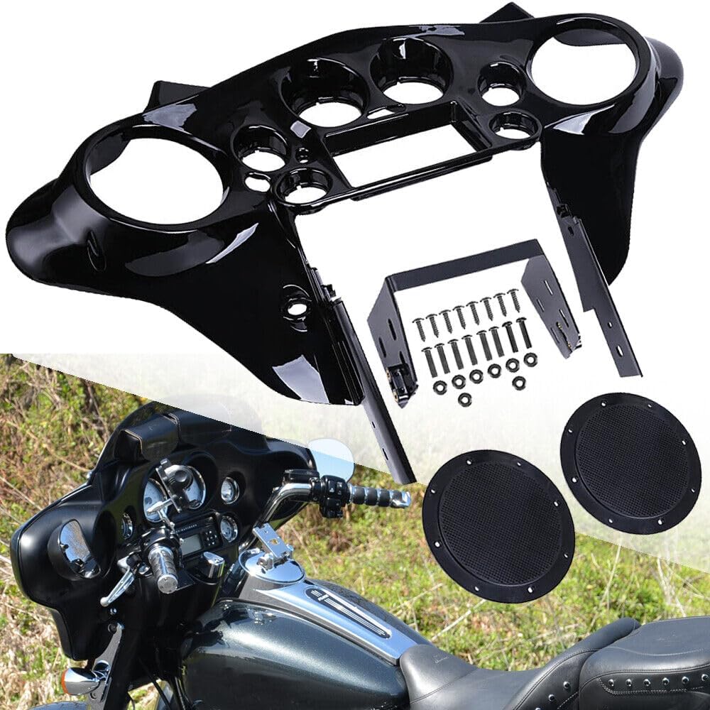 Amazon.com: USA stock Front Batwing Double DIN Inner Fairing For Harley ...