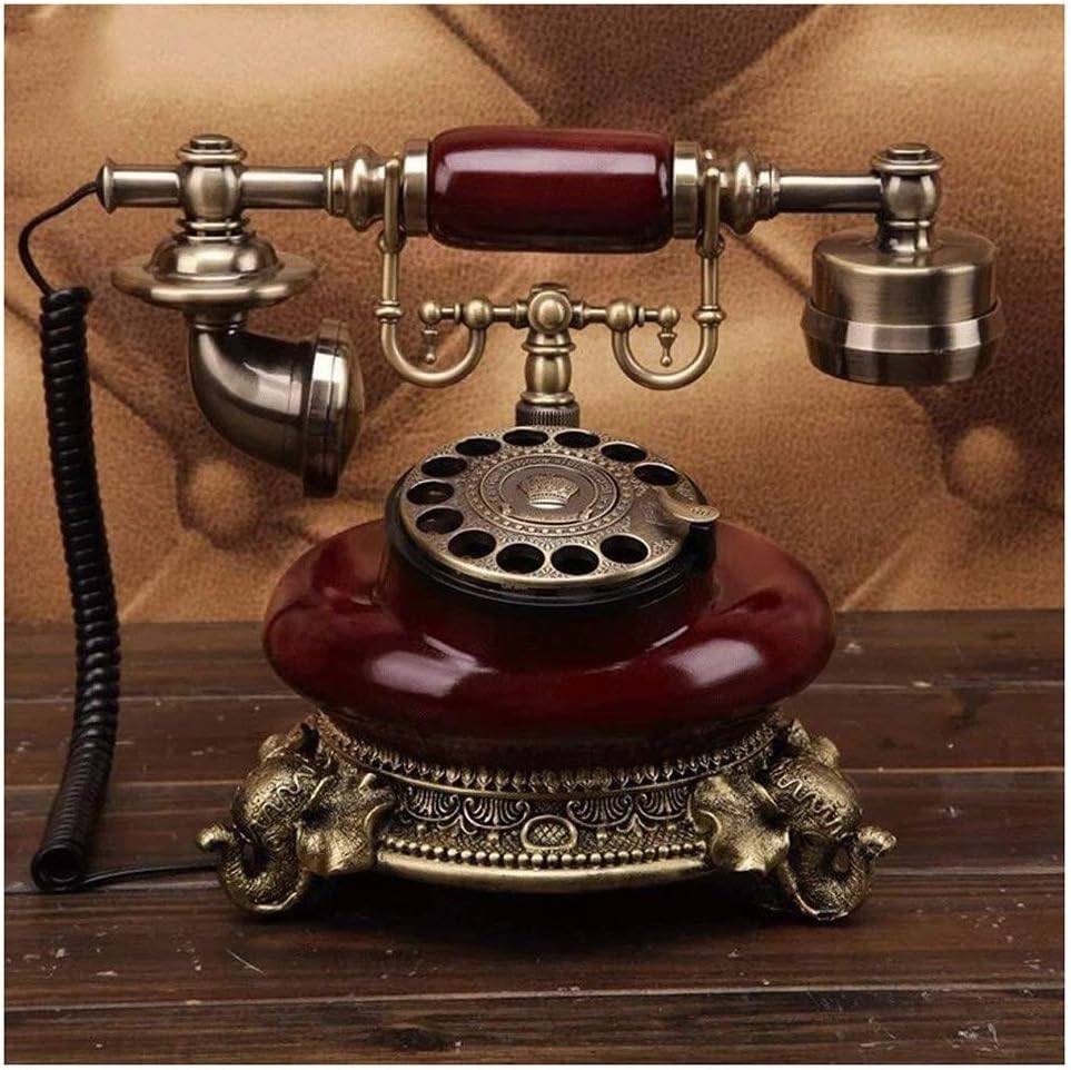 Antique Imitation Iron Phone Model Vintage Retro Phone Creative Accessories Home Decoration Crafts Gifts for Home Office Decoration