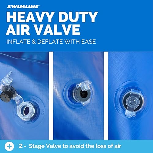 Vista 24 de SWIMLINE HYDROTOOLS - Almohada de aire para piscinas sobre el suelo, paquete de 2 unidades, cojín de 4 x 4 pies, kit de invierno para cierre