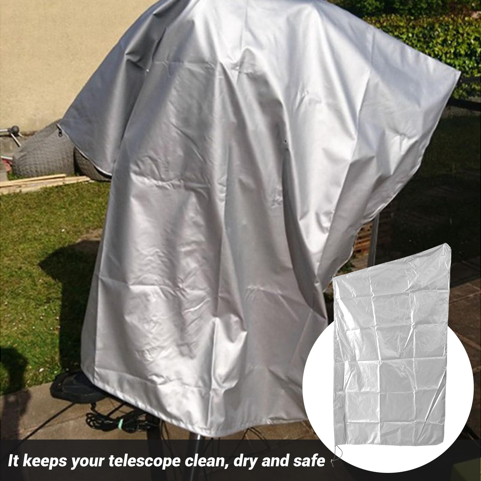 Housse de télescope avec cordon de serrage réglable - Housse de protection solaire étanche à la poussière - Pour l'intérieur et l'extérieur - 150 x 85 cm