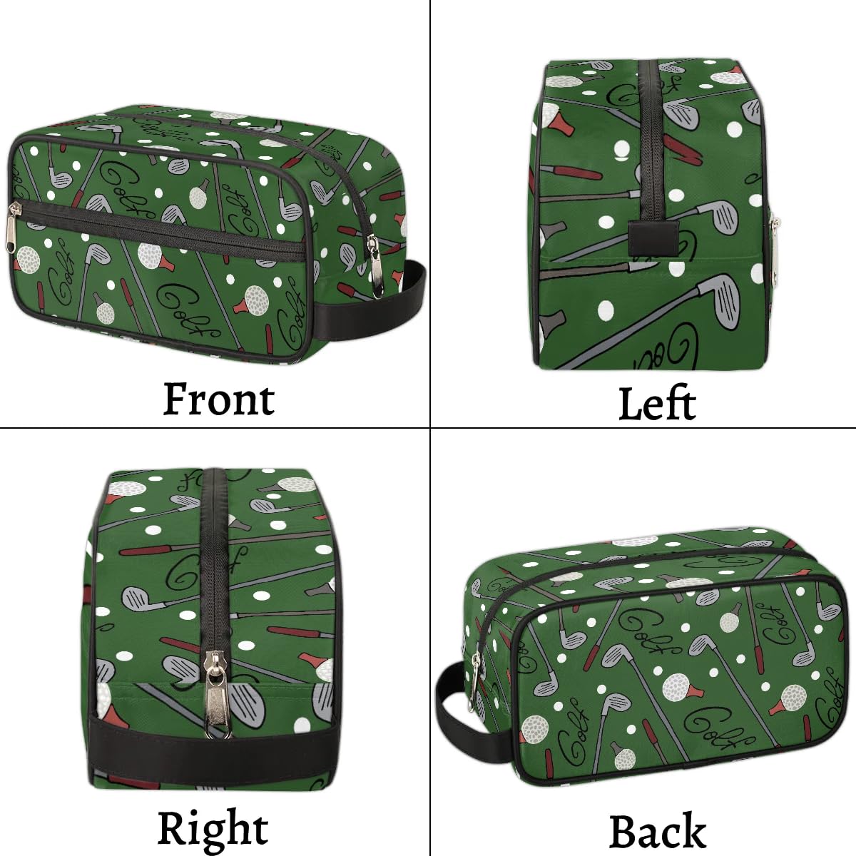 Neceser de viaje para niños y hombres, kit colgante para niños, bolsa de afeitado impermeable para accesorios de aseo personal, Golf Ball, 10.5 x 4.4 x 5.3 inches
