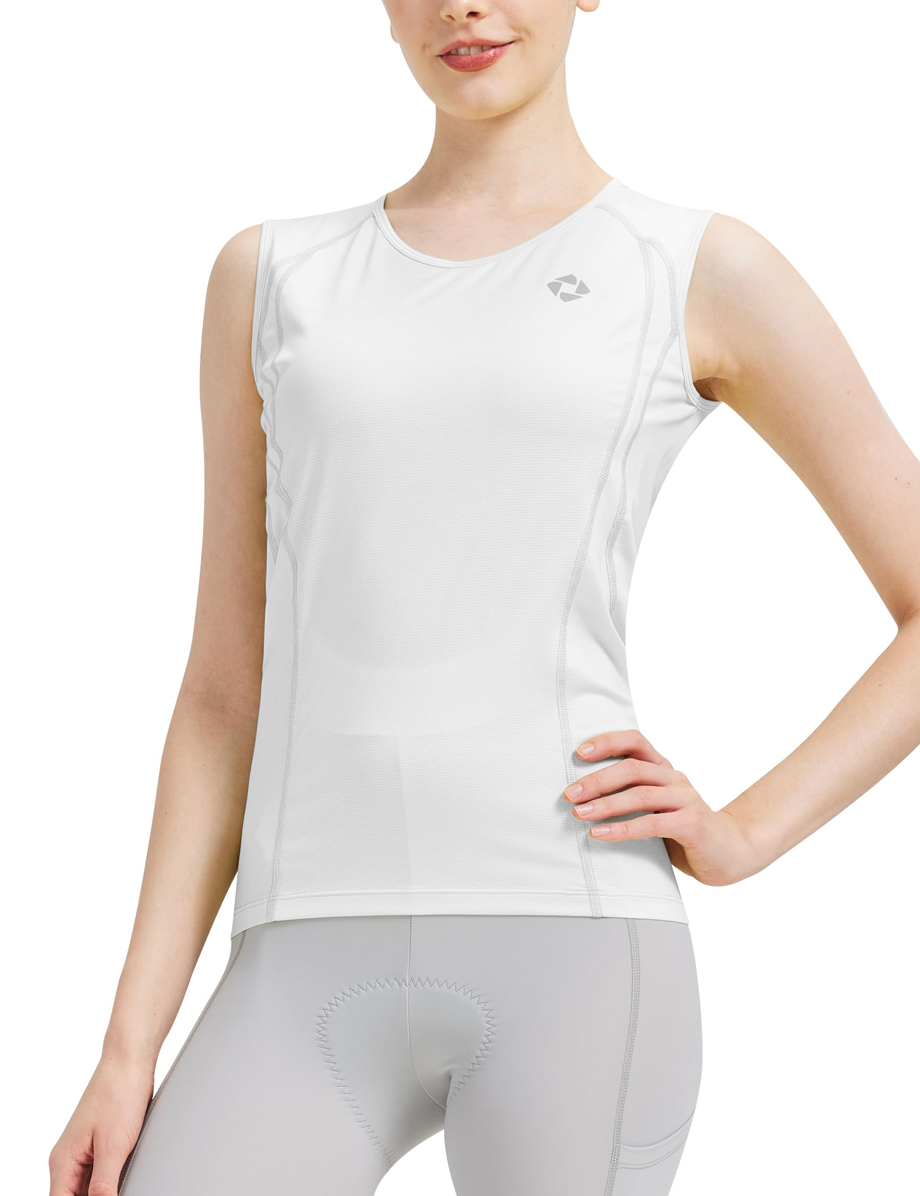 KUTOOK Maillot de Ciclismo Sin Mangas para Mujer Secado Rápido Transpirable Sin Mangas Camiseta Funcional con Marcas Reflectantes Maillot Ciclismo Verano V612